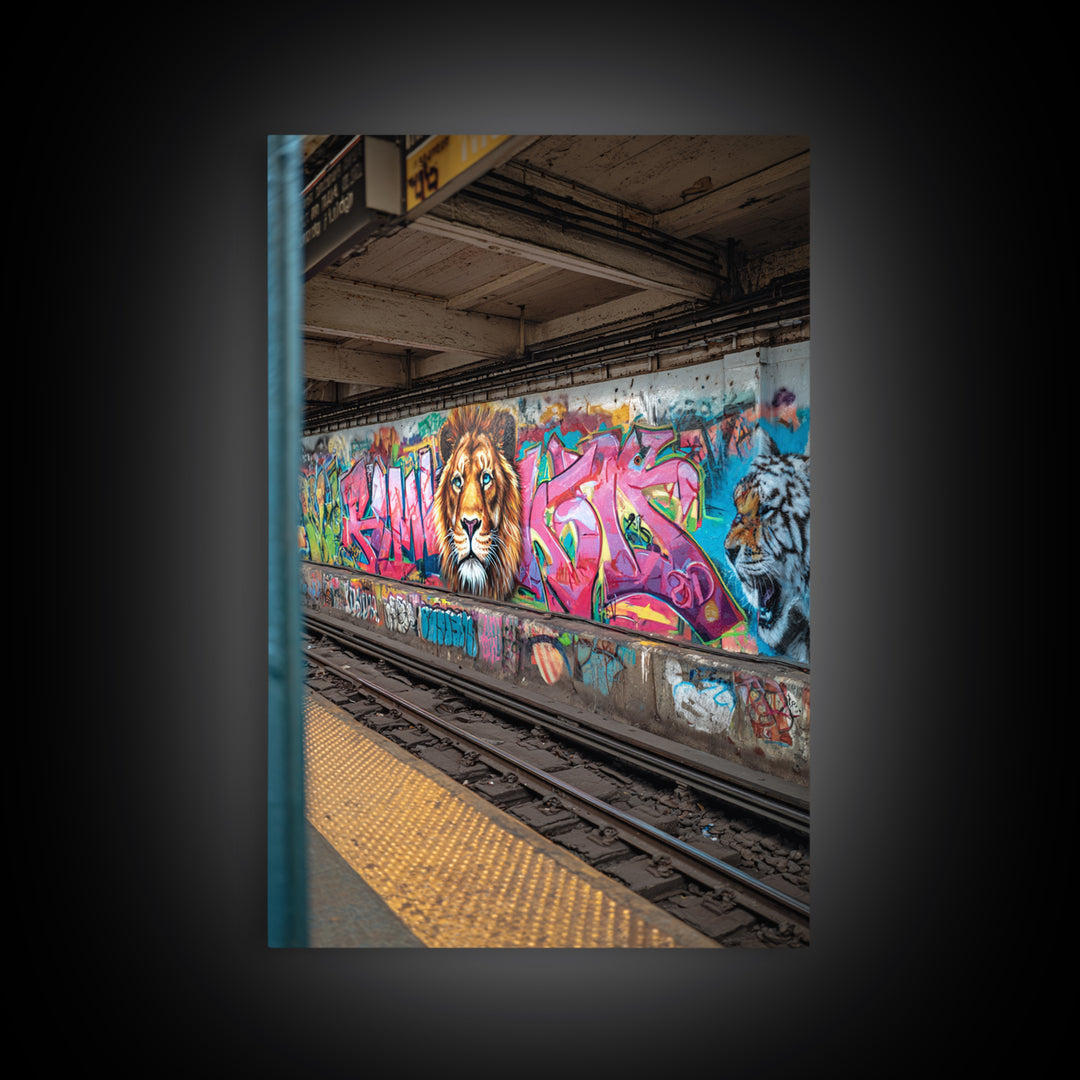 Abandoned Urban Ruins Graffiti Art Canvas Print Unique Wall Art For Industrial Home Decor And Loft Spaces