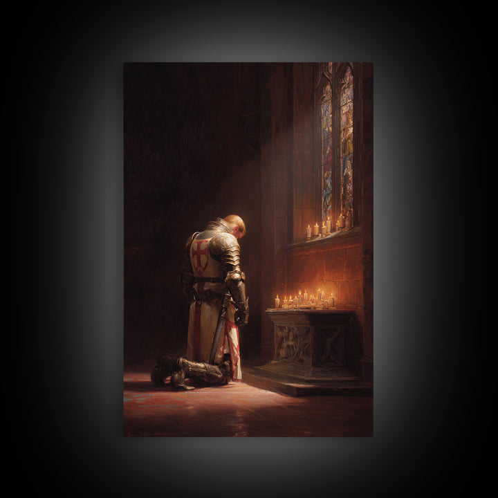 Epic Battle Scene Fantasy Warrior Angels And Knights Battle Framed Canvas Print Modern Wall Art For Office