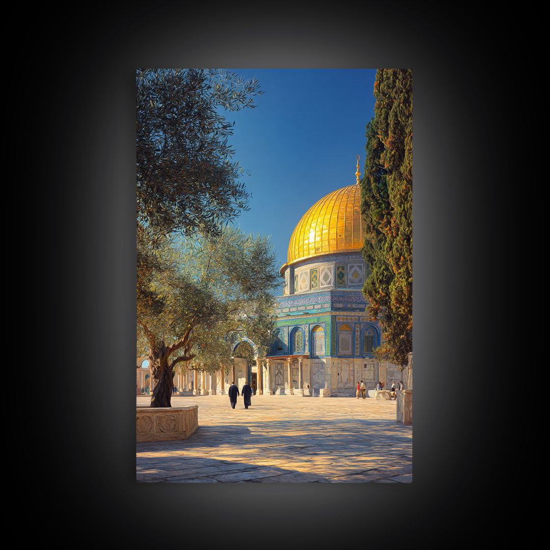 Historic Islamic Manuscript Studio Beautiful Framed Canvas Print Educational And Religious Wall Art
