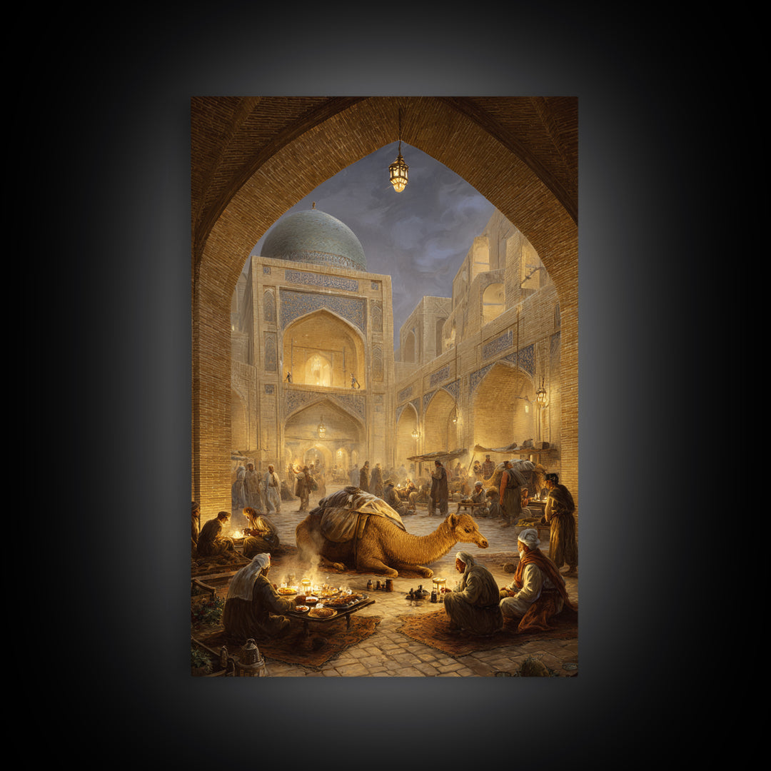 Golden Hour At Historic Jerusalem Ancient Architecture With Shadows Canvas Print Wall Art For Spiritual Home Decor And Travel Lovers