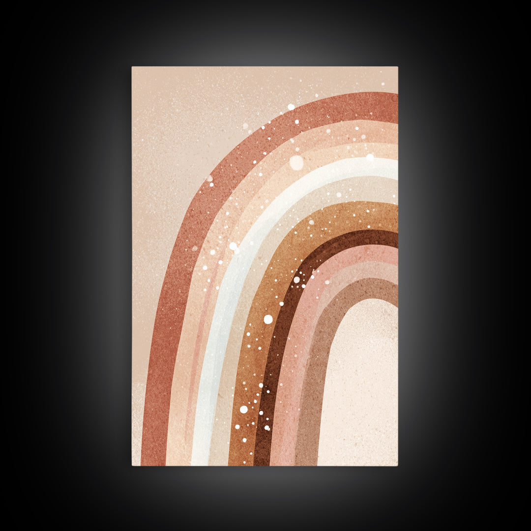 Boho Terracotta Rainbow Wall Art, Neutral Abstract Print, Earth Tone Decor, Nursery Wall Art, Minimalist Home Decor Gift