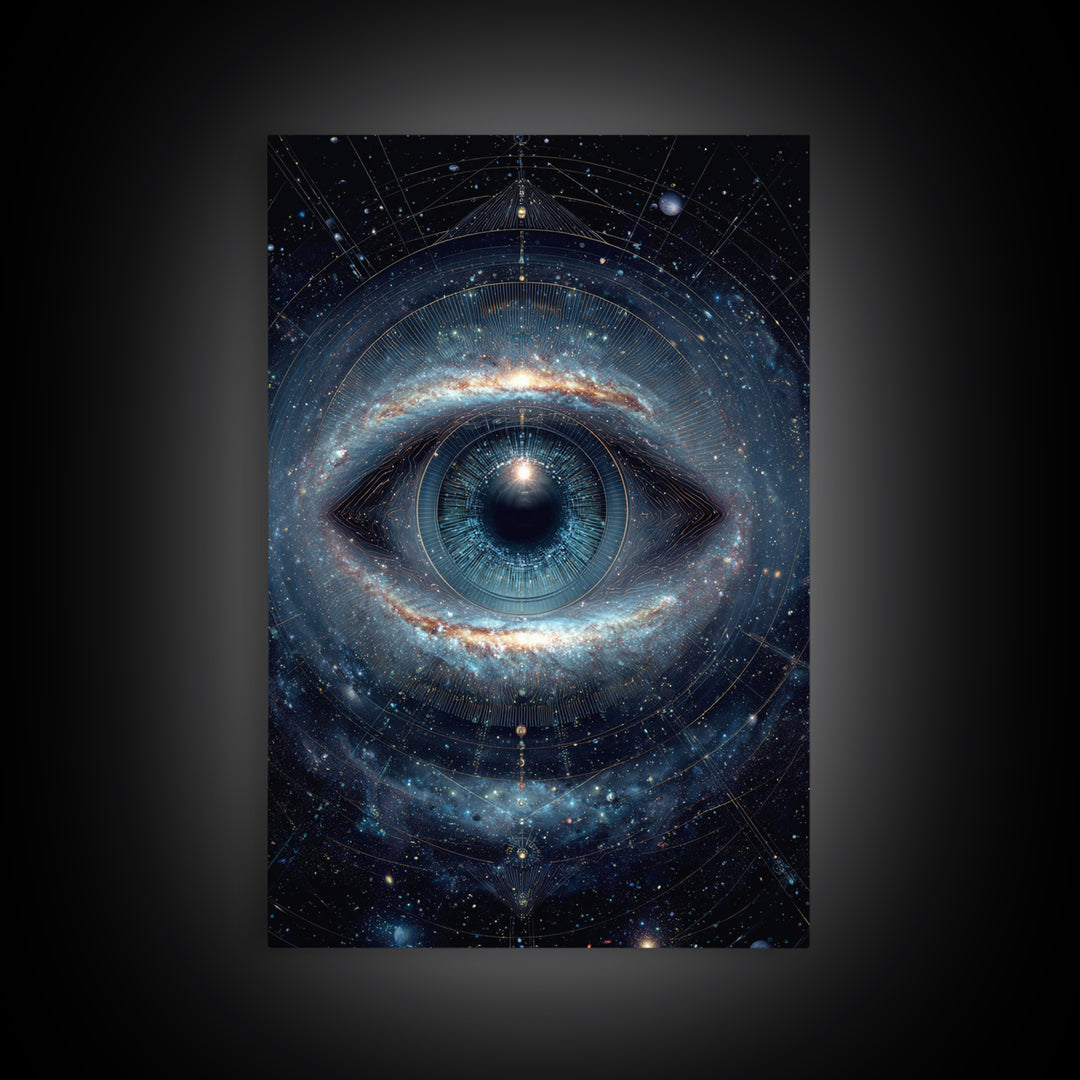 Cosmic Eye Galaxy Universe Abstract Space Art Canvas Print Modern Wall Art For Living Room Or Office Decor