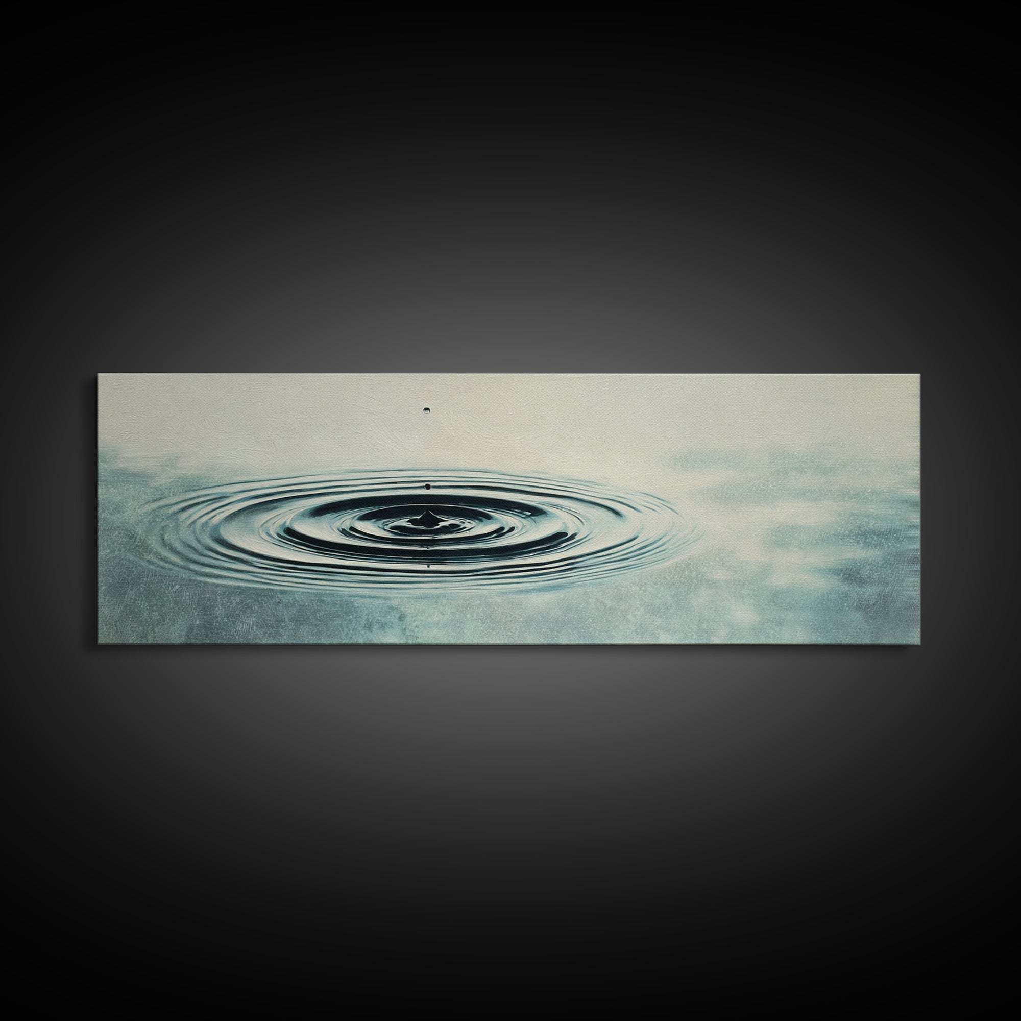 Minimal Water Ripple Wall Art, Zen Water Drop Canvas Print, Calming Bathroom Decor, Spa Office Neutral Art Print, Mindfulness Gift