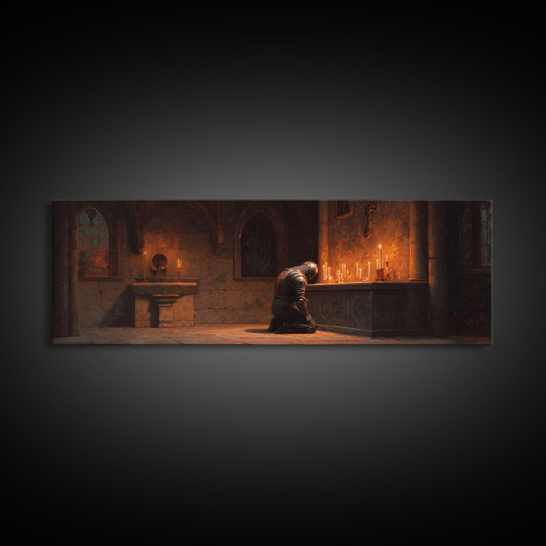 Sunlit Medieval Church Interior With Dramatic Lighting And Arches Framed Canvas Print For Timeless Wall Art And Rustic Home Decor
