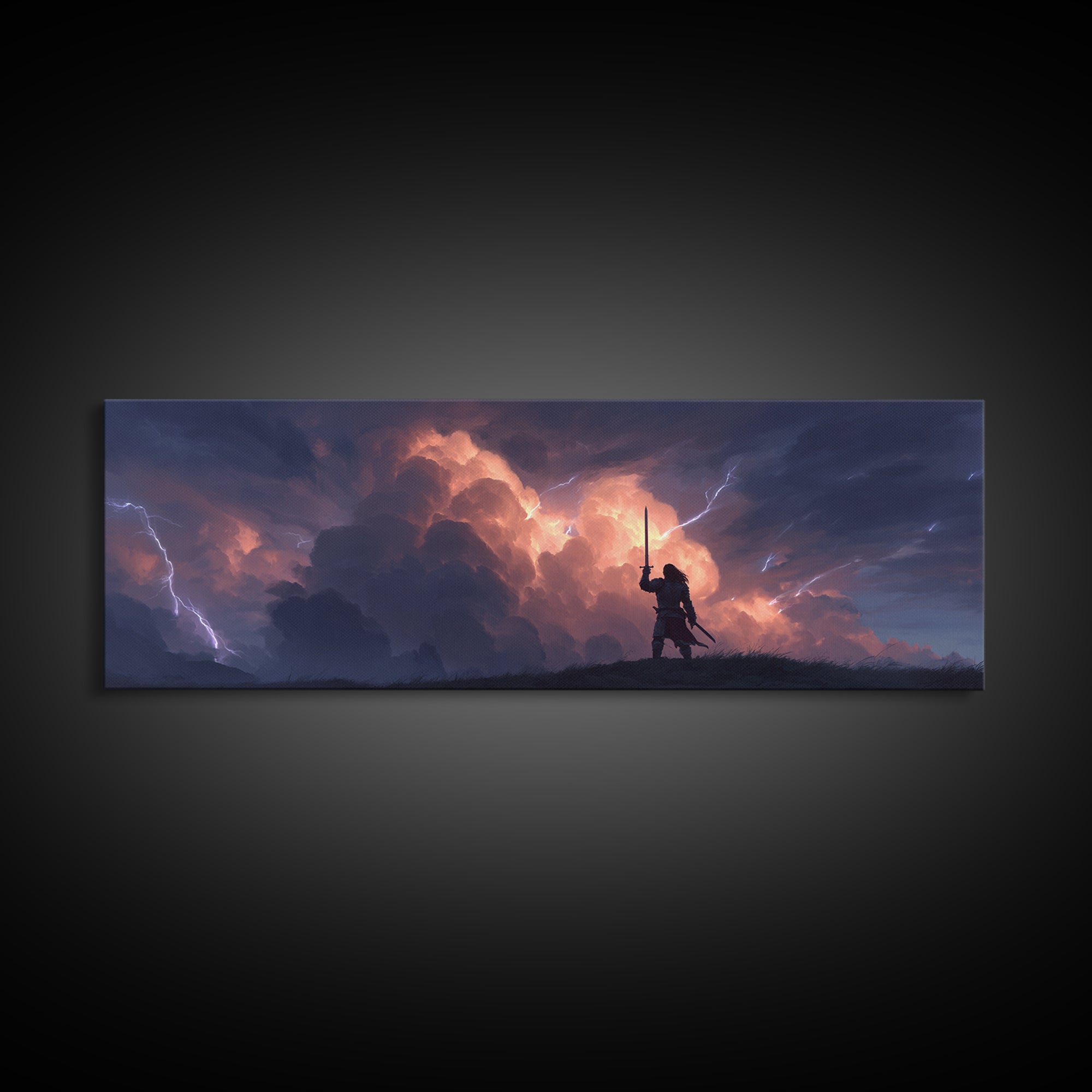 Panoramic Urban Graffiti Covered Stone Archway With Artistic Street Scene Framed Canvas Print