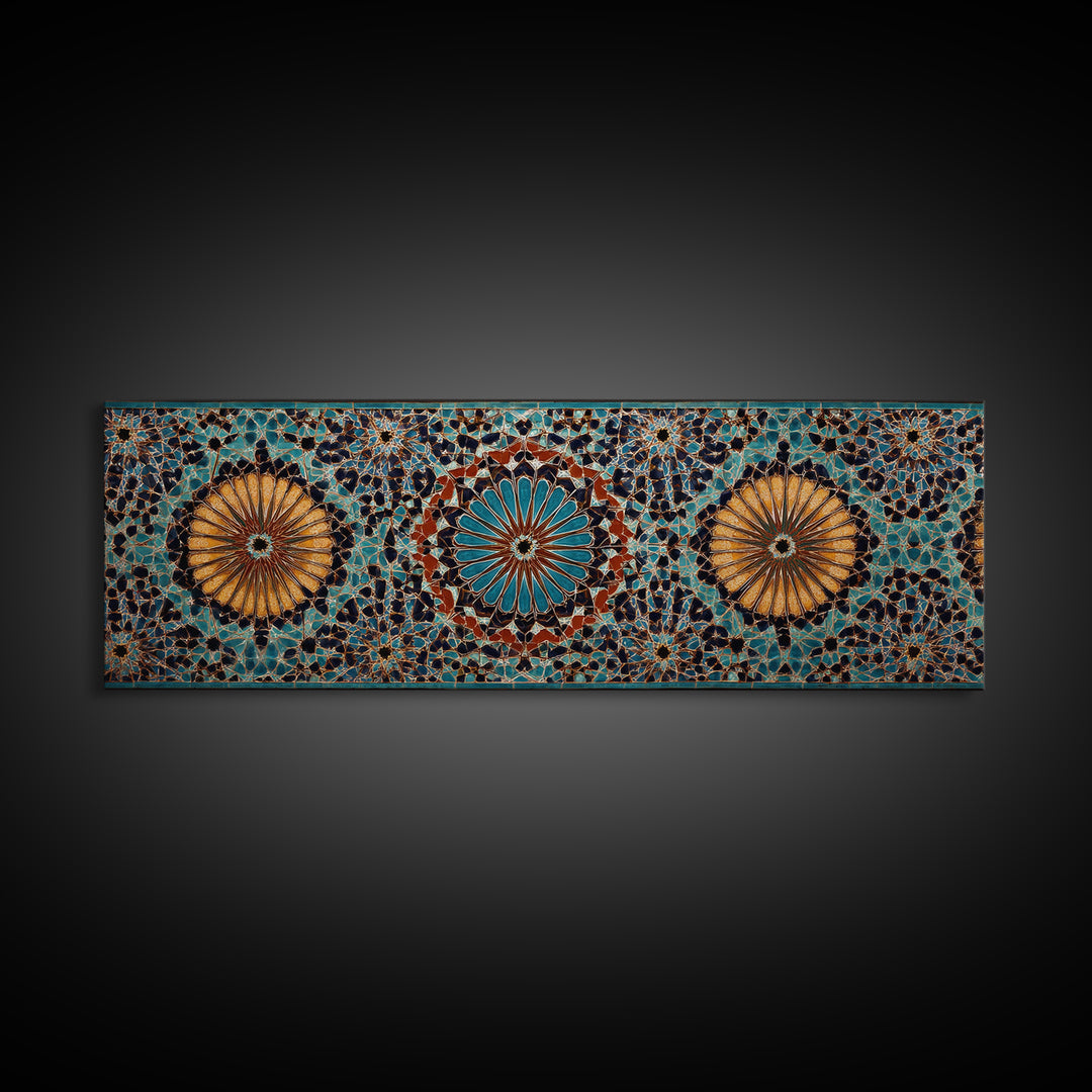 Beautiful Tile Mosaic Traditional Moroccan Pattern Art Canvas Print Wall Art For Elegant Home Decor And Cultural Style
