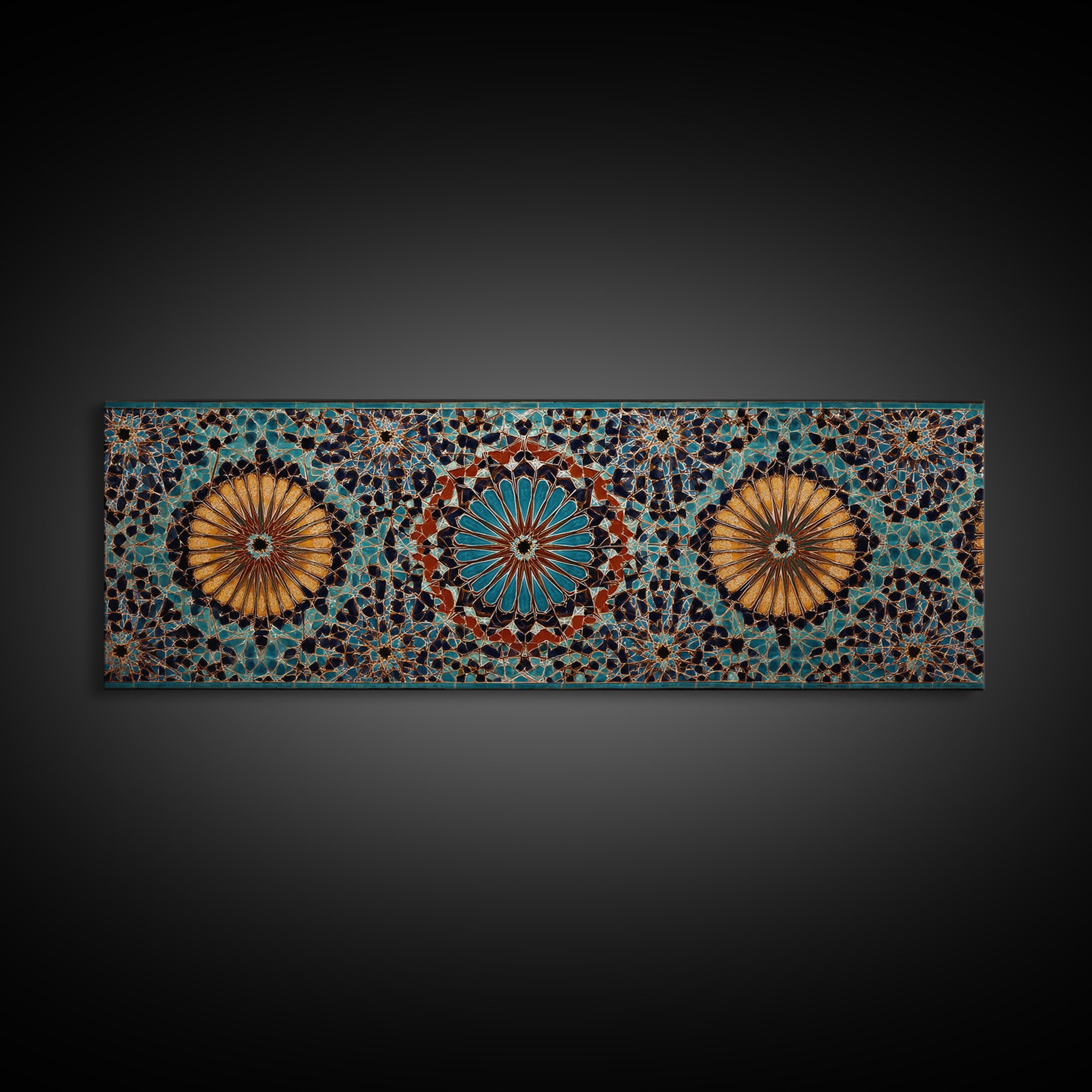 Beautiful Tile Mosaic Traditional Moroccan Pattern Art Canvas Print Wall Art For Elegant Home Decor And Cultural Style