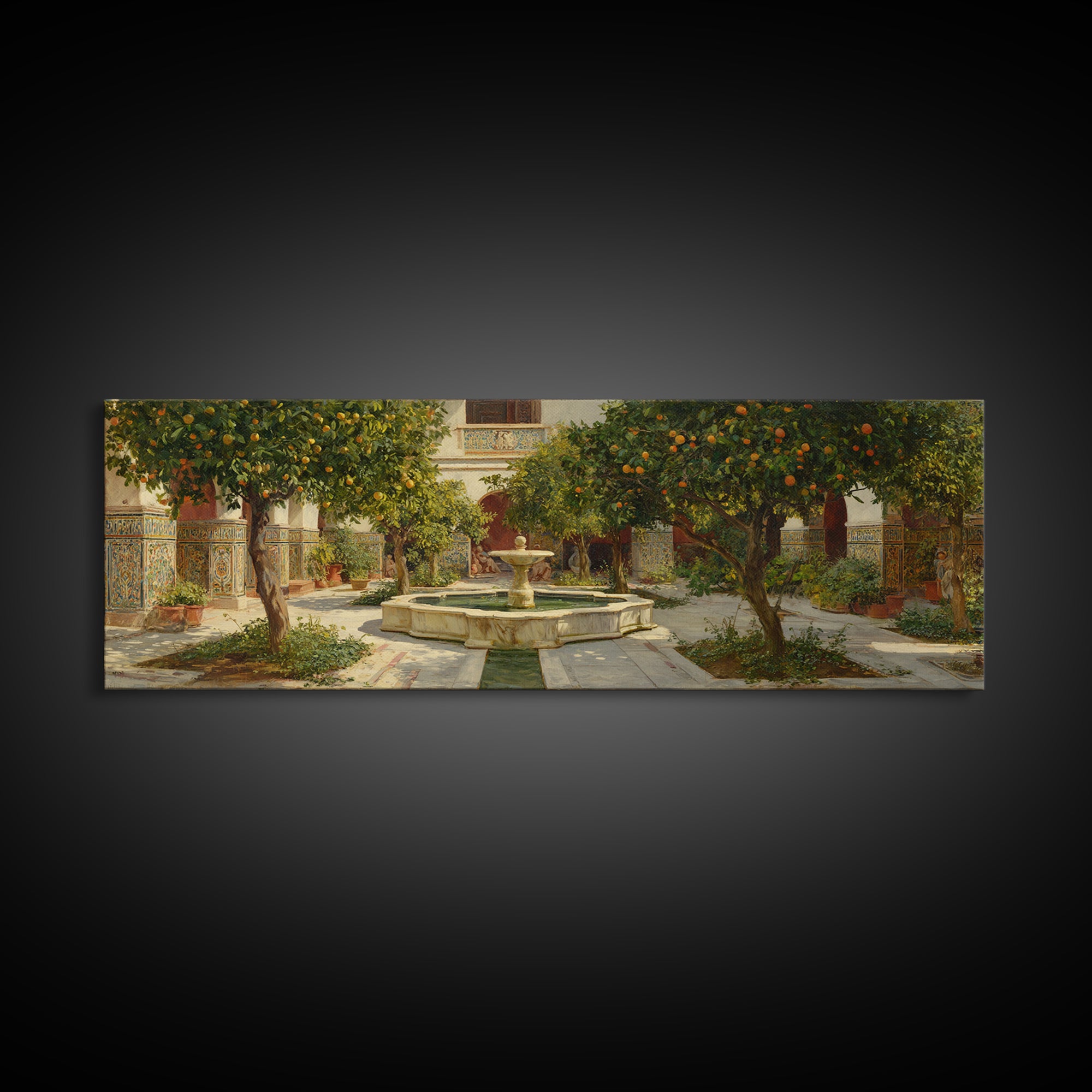 Classic European Cityscape With Modern Skyline And Glowing Lights At Dusk - Elegant Wall Art Framed Canvas Print For Living Room Decor