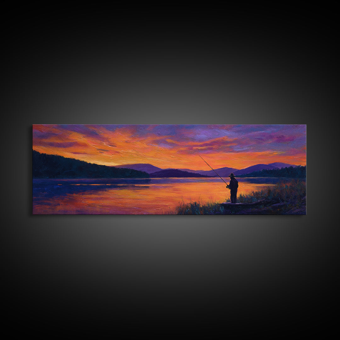 Majestic Islamic Holy Site Sunset Panorama Painting Framed Canvas Print For Spiritual Wall Decor