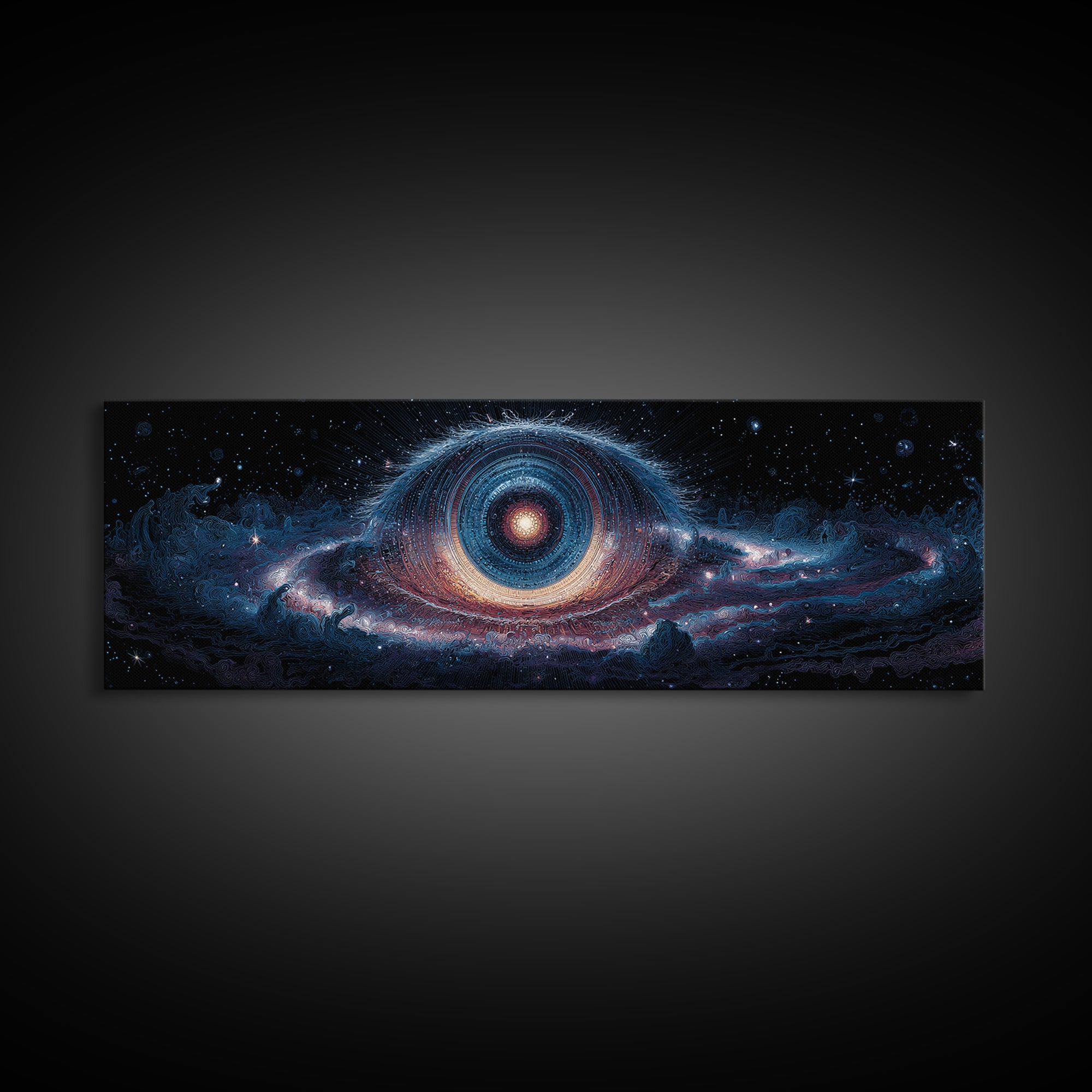 Cosmic Eye Black Hole Galaxy Wall Art, Celestial Canvas Print, Astronomy Decor, Space Wall Decor, Sci Fi Art Print, Home Decor