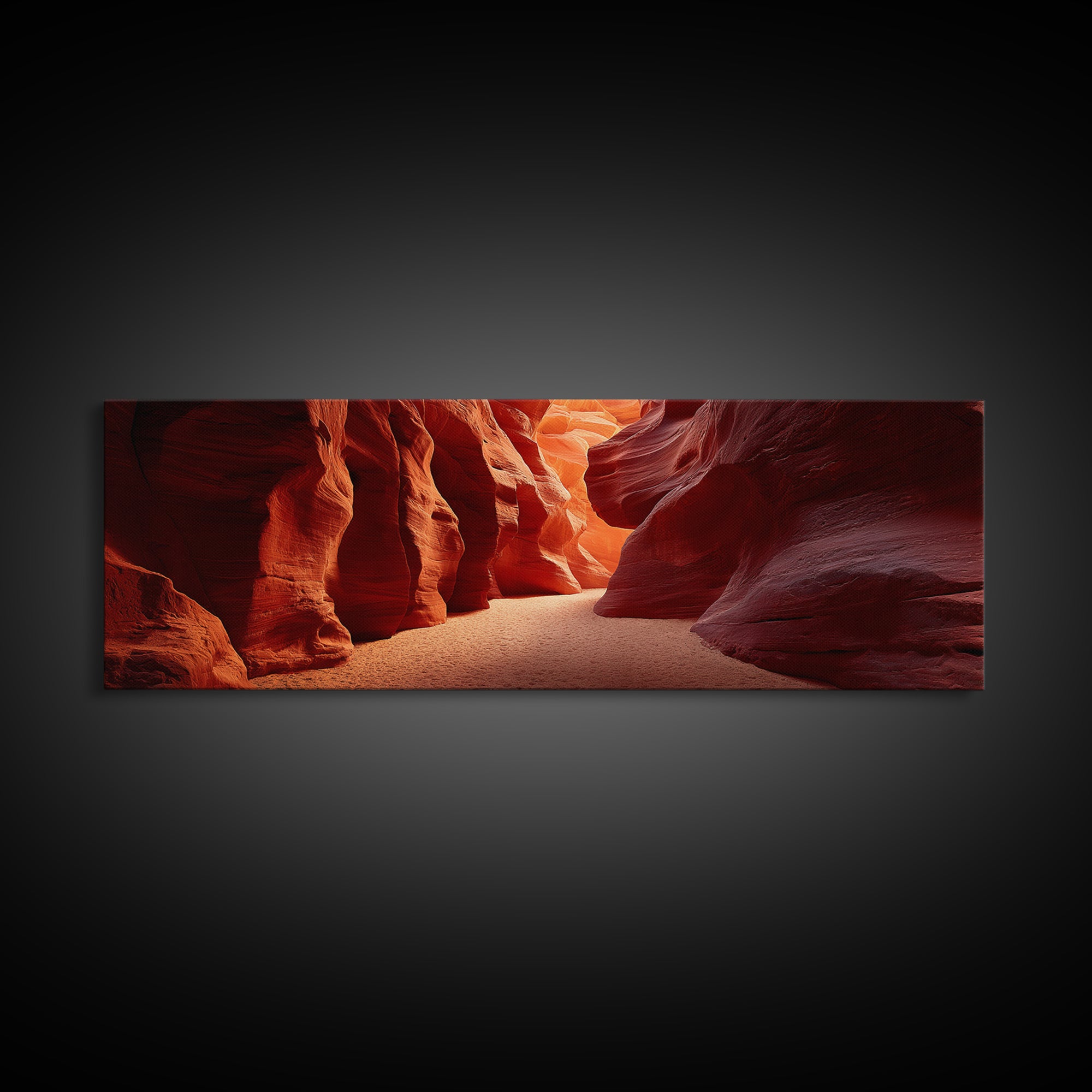 Red Slot Canyon Sunbeam Canvas Print, Southwestern Wall Art, Desert Landscape Decor, Arizona Travel Poster, Earth Tone Decor