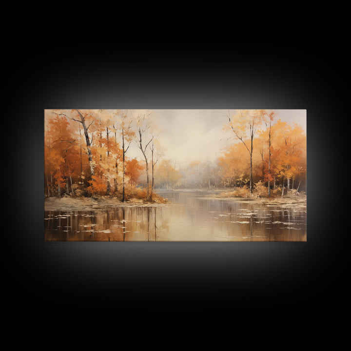 Fall Centerpiece Landscape Painting Canvas Print, Autumn Decor, Fall Centerpiece, Fall Home Decor, Fall Wall Decor, Fall Home Decor