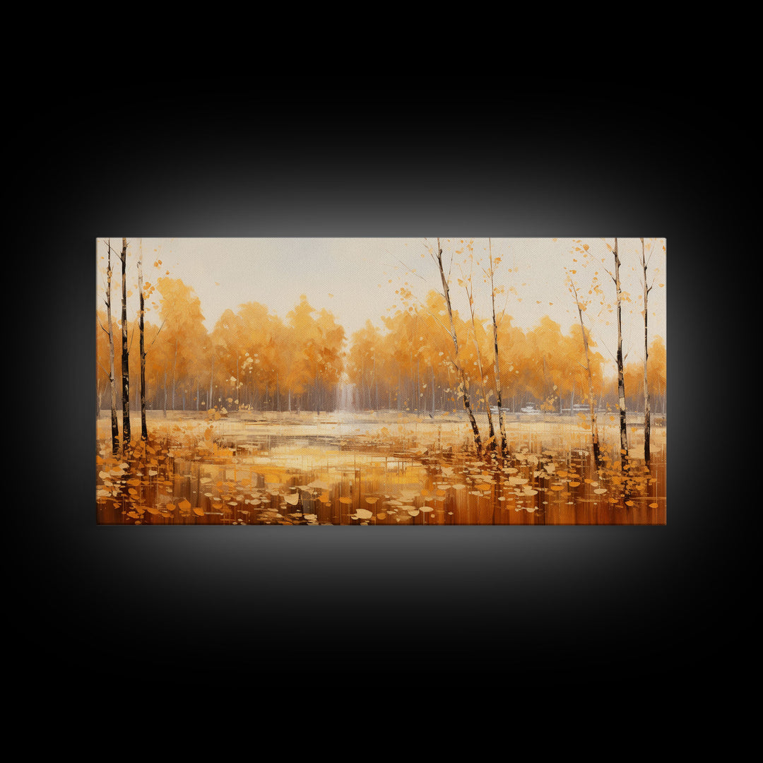 Fall Centerpiece Landscape Painting Canvas Print, Autumn Decor, Fall Centerpiece, Fall Home Decor, Fall Wall Decor, Fall Home Decor