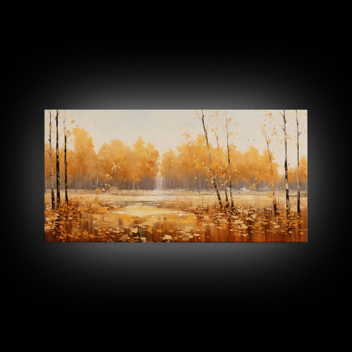 Fall Centerpiece Landscape Painting Canvas Print, Autumn Decor, Fall Centerpiece, Fall Home Decor, Fall Wall Decor, Fall Home Decor