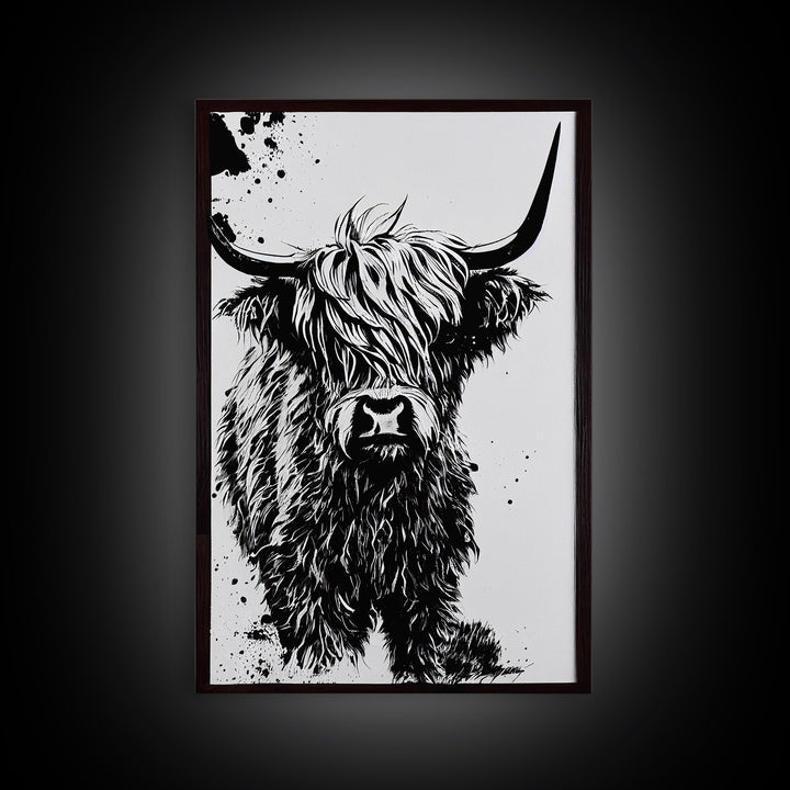Scotland Cattle, Highland Cow art, farmhouse decor, fine art paper print, poster art, Rustic primitive decor