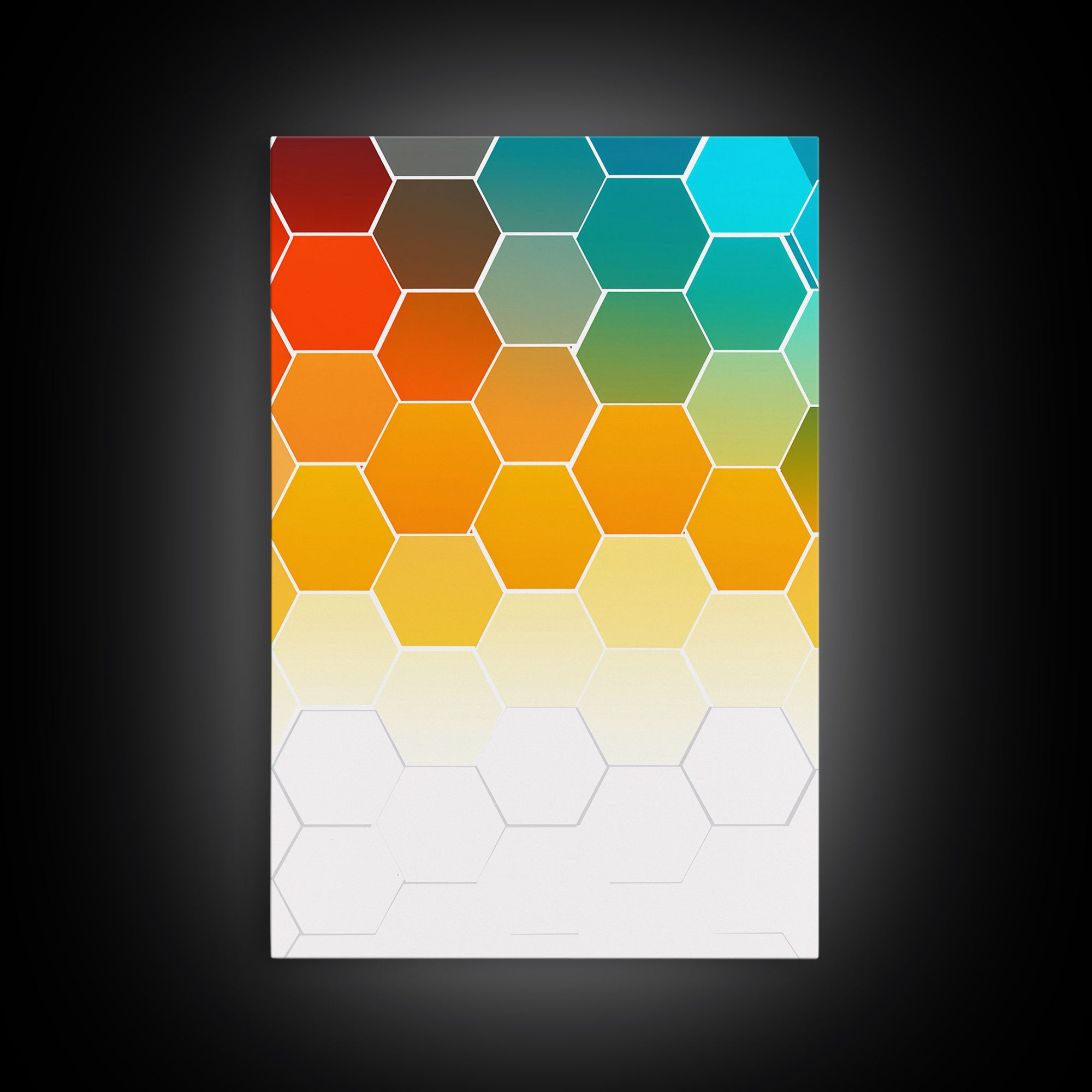 Mid Century Art Print, Framed Modern Art, Geometric Art, Mid Century Modern Wall Art, Colorful Art, MCM Style Canvas Art