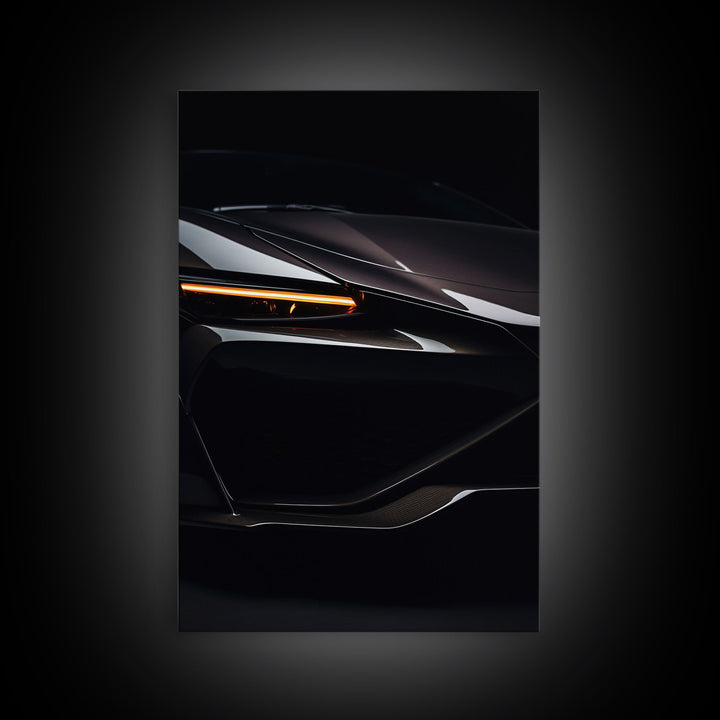 Super Car Print, Framed Canvas Art, Exotic Sports Car Wall Art / Poster Art