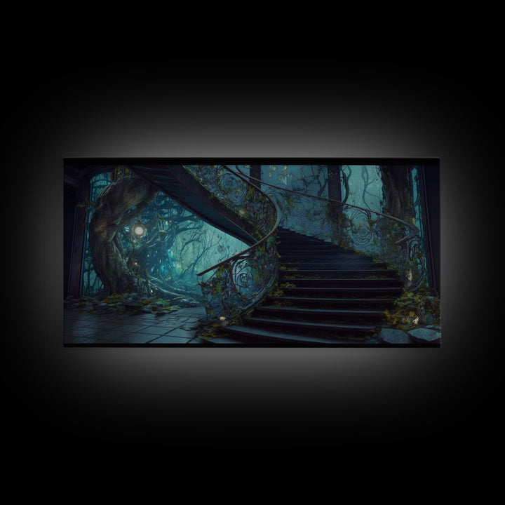 Fantasy Staircase, Framed Canvas Print, Stair Way to Beyond