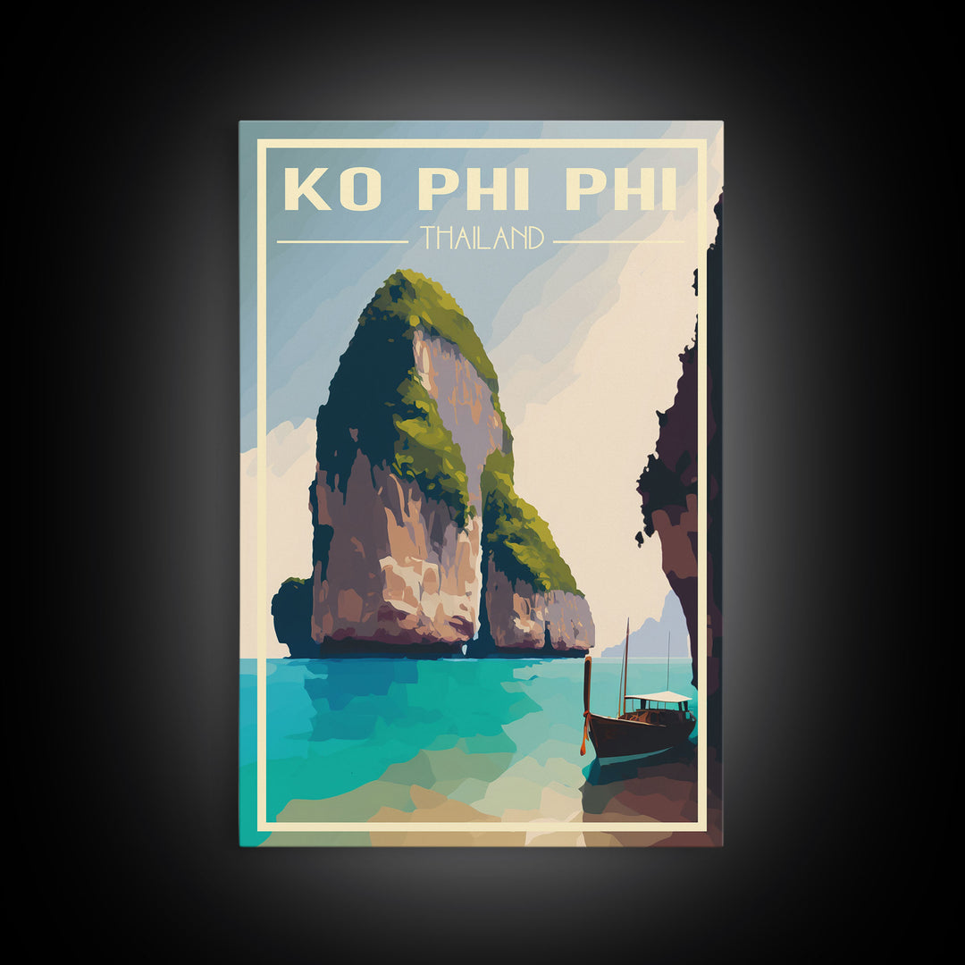 Ko Phi Phi Wall Art, Thailand Poster, Island Wall Art, Asia Wall Print, Travel Wall Print, Travel Poster, Travel Wall Art, Canvas Wall Print