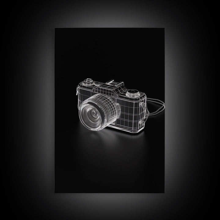 Camera Wall Art, Photography Art, Craft Room Wall Decor, Minimalist Print, Wall Decor, Canvas Print, Wall Art, Framed Canvas