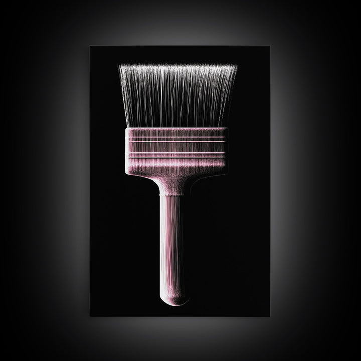 Paint Brush Wall Decor, Brush Art, Craft Room Wall Art, Minimalist Print, Wall Decor, Canvas Print, Wall Art, Framed Canvas