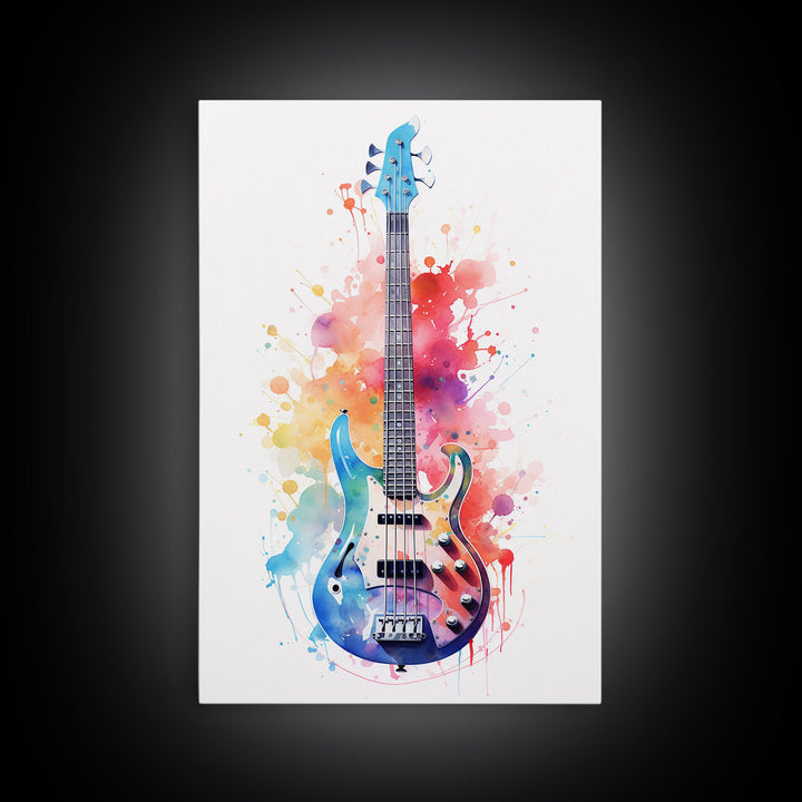 Electric Guitar Wall Art, Rock N Roll Decor, Graffiti Art, Splatter Art, Musician Gift Custom Guitar Art