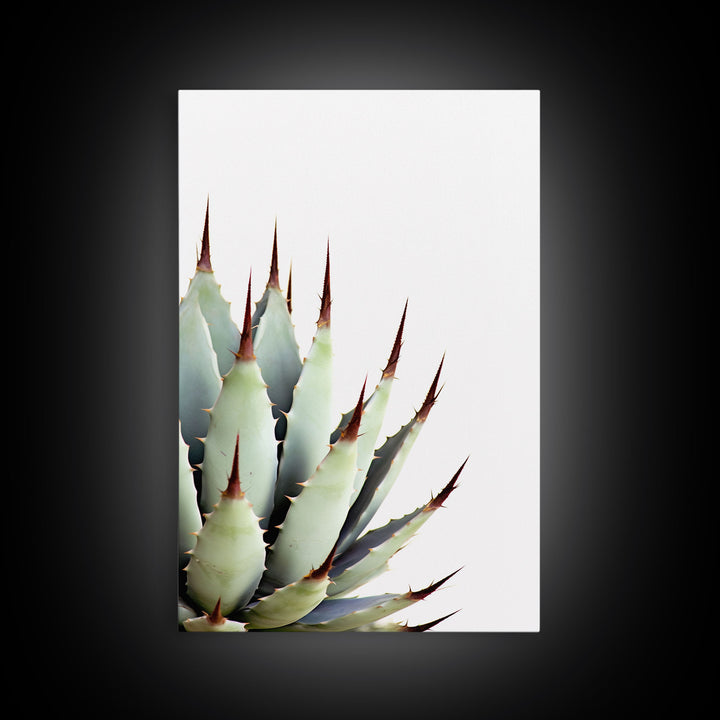 Desert Cactus Art Print, Modern Home Decor, Framed Canvas Print Or Poster, Botanical Print Desert Art Cactus, Bathroom Or Bedroom Or Office