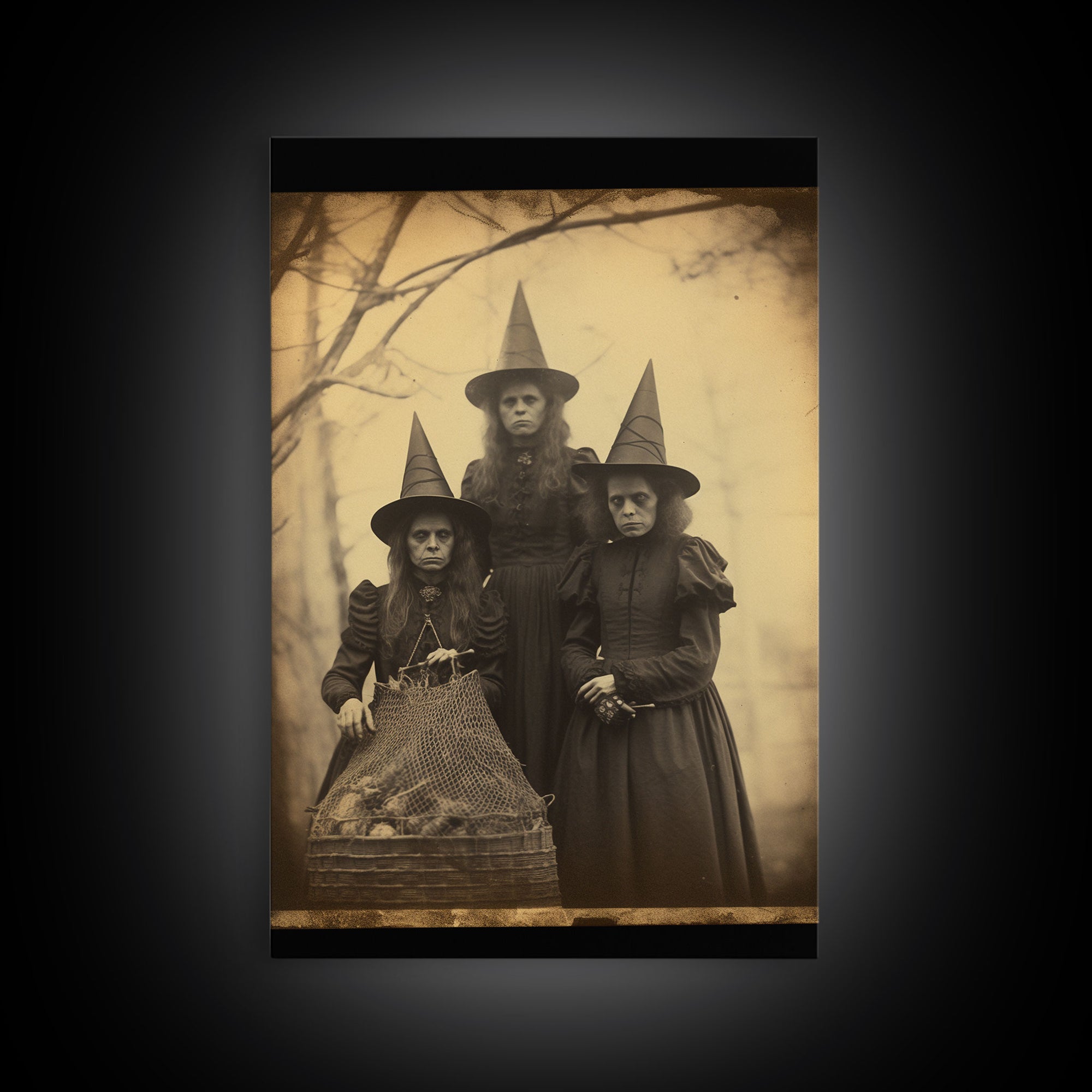 Horror Art, Occult Art, Goth Wall Art, Witch Wall Decor, Black And White Art, Canvas Print, Wall Art, Vertical Print, Home Decor, Wall Decor