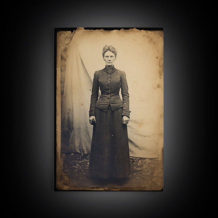 Portrait From Photo, Victorian Wall Art, Antique Photograph, Canvas Print, Wall Art, Vertical Print, Southern Decor, Victorian Woman