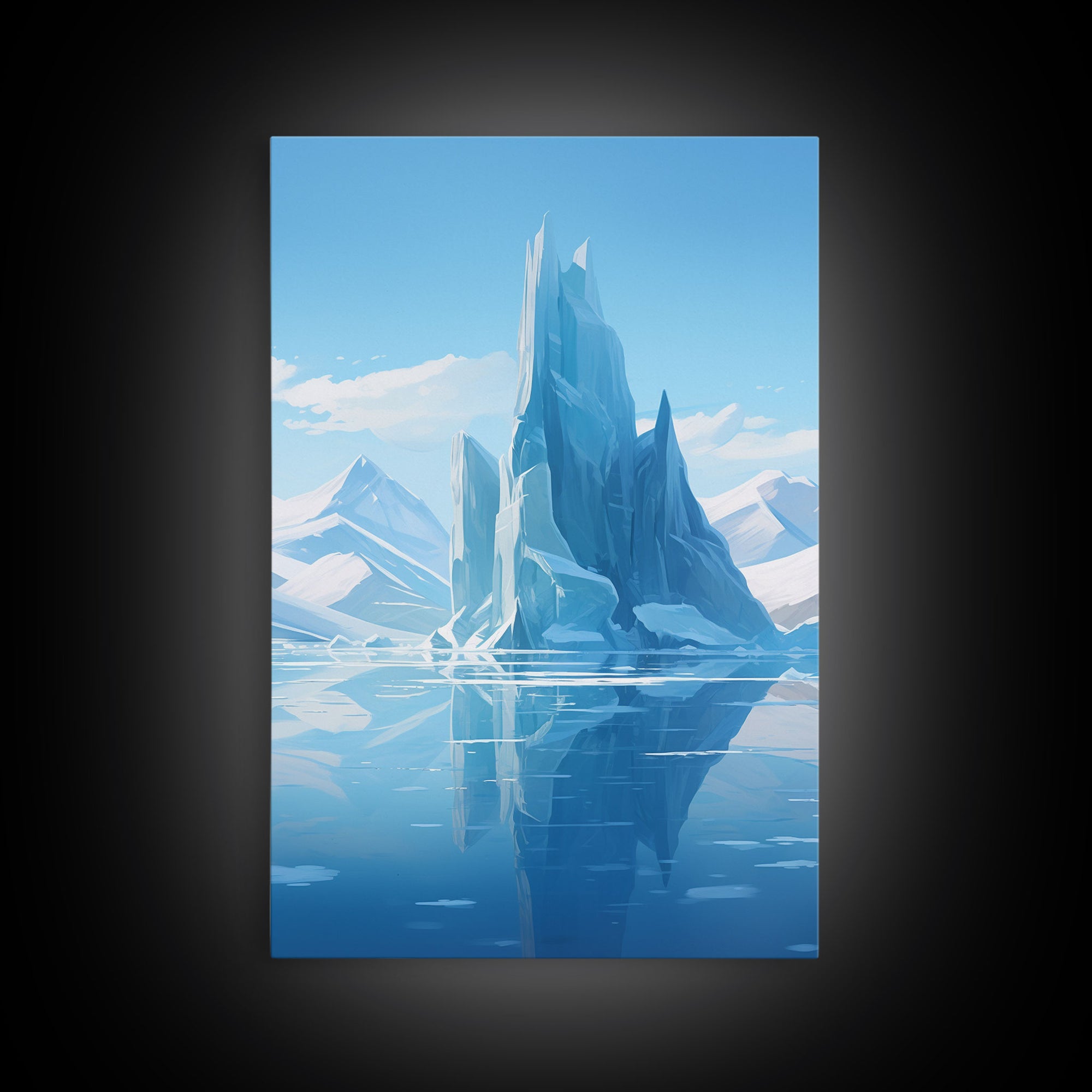 Iceberg Wall Art, Iceland Wall Art, Seascape Wall Print, Canvas Print, Wall Art, Vertical Art, Gift For Family, Above Couch Wall Art