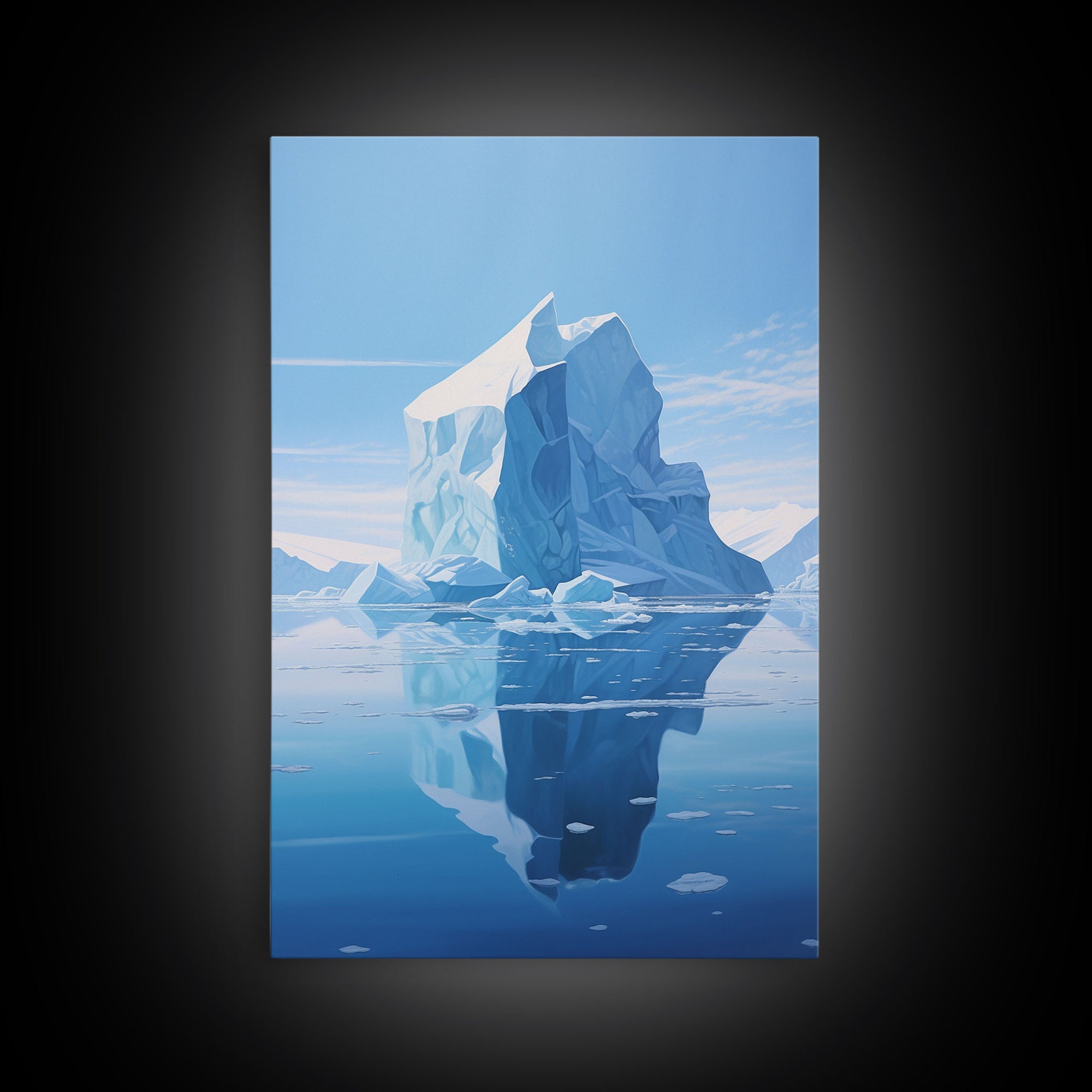 Seascape Wall Print, Iceberg Wall Art, Iceland Wall Art, Canvas Print, Wall Art, Vertical Art, Living Room Wall Art, Gift Ideas, Room Decor
