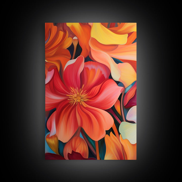Floral Wall Art, Colorful Wall Art, Botanical Art Print, Canvas Print, Wall Art, 3 Piece Wall Art, Birthday Gift, Kitchen Wall Decor