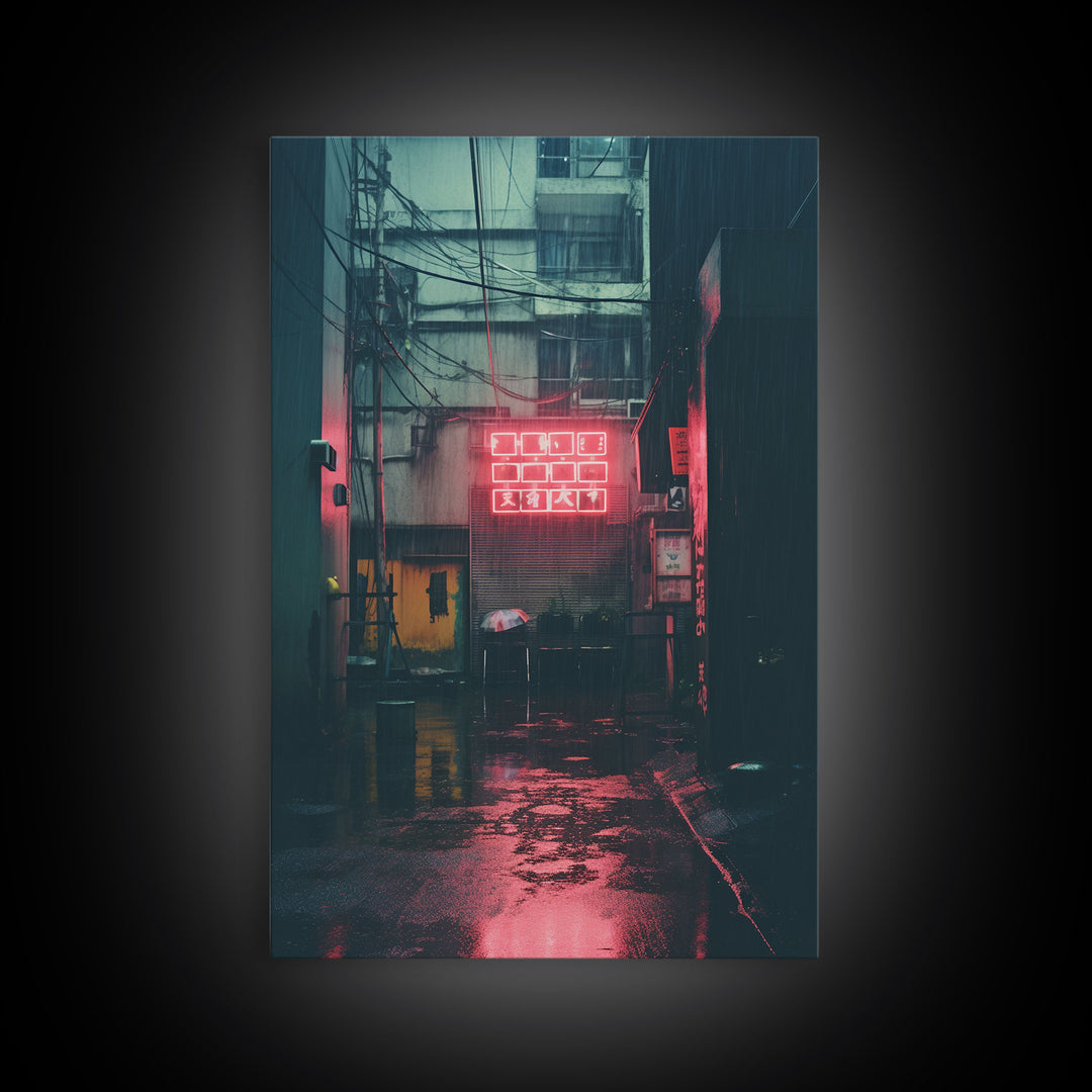 Japanese Art, Japan Street Wall Art, Asian Art, Canvas Print, Wall Hanging, Portrait Art, Boys Bedroom Decor, Trendy Wall Art, Unique Gift