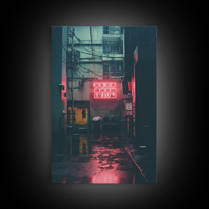 Japanese Art, Japan Street Wall Art, Asian Art, Canvas Print, Wall Hanging, Portrait Art, Boys Bedroom Decor, Trendy Wall Art, Unique Gift