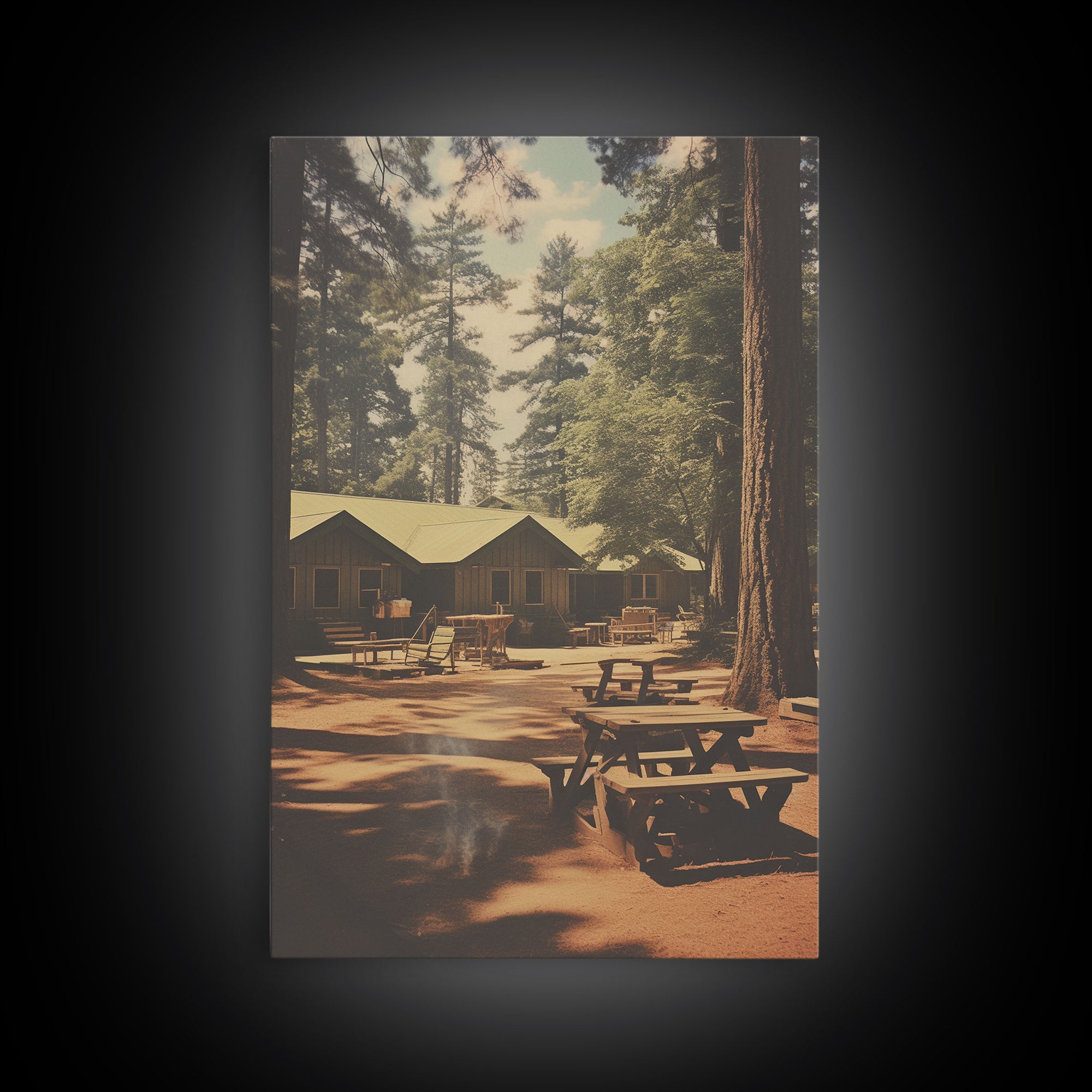 Camp Decor, Outdoor Wall Art, Cabin Wall Art, Canvas Print, Wall Hanging, Portrait Art, Teacher Gift, Apartment Wall Decor, Ranch Wall Art
