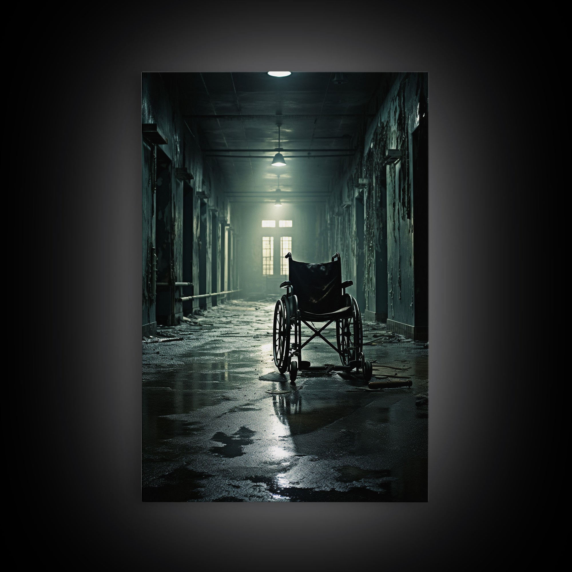 The Abandoned Asylum, Halloween Wall Art, Scary Wall Art, Canvas Print, Wall Hanging, Portrait Art, Horror Home Decor, Dorm Room Art