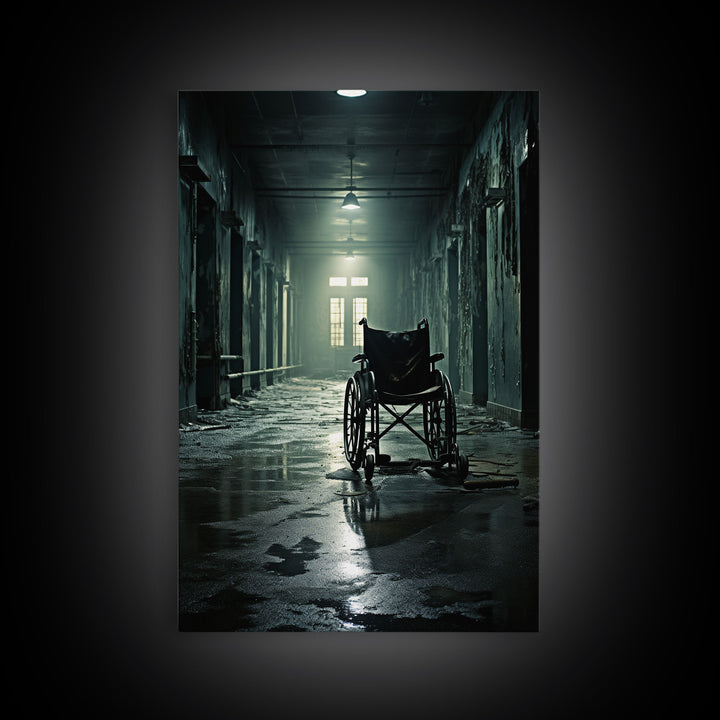 The Abandoned Asylum, Halloween Wall Art, Scary Wall Art, Canvas Print, Wall Hanging, Portrait Art, Horror Home Decor, Dorm Room Art