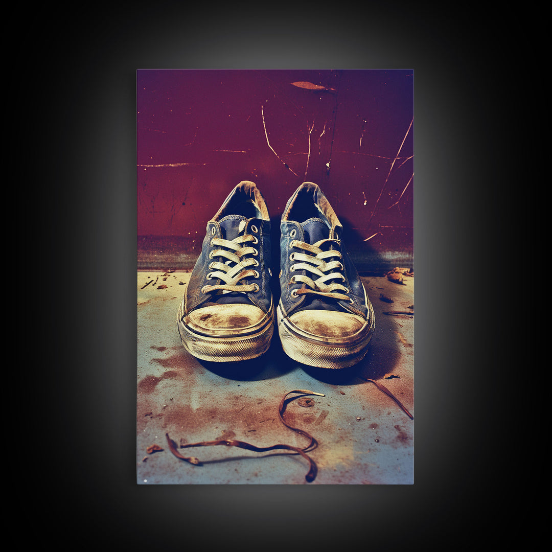 Sneaker Art, Shoe Wall Art, Sneaker Head, Canvas Print, Wall Hanging, Portrait Art, Fashion Wall Art, Gift For Her, Home Wall Decor