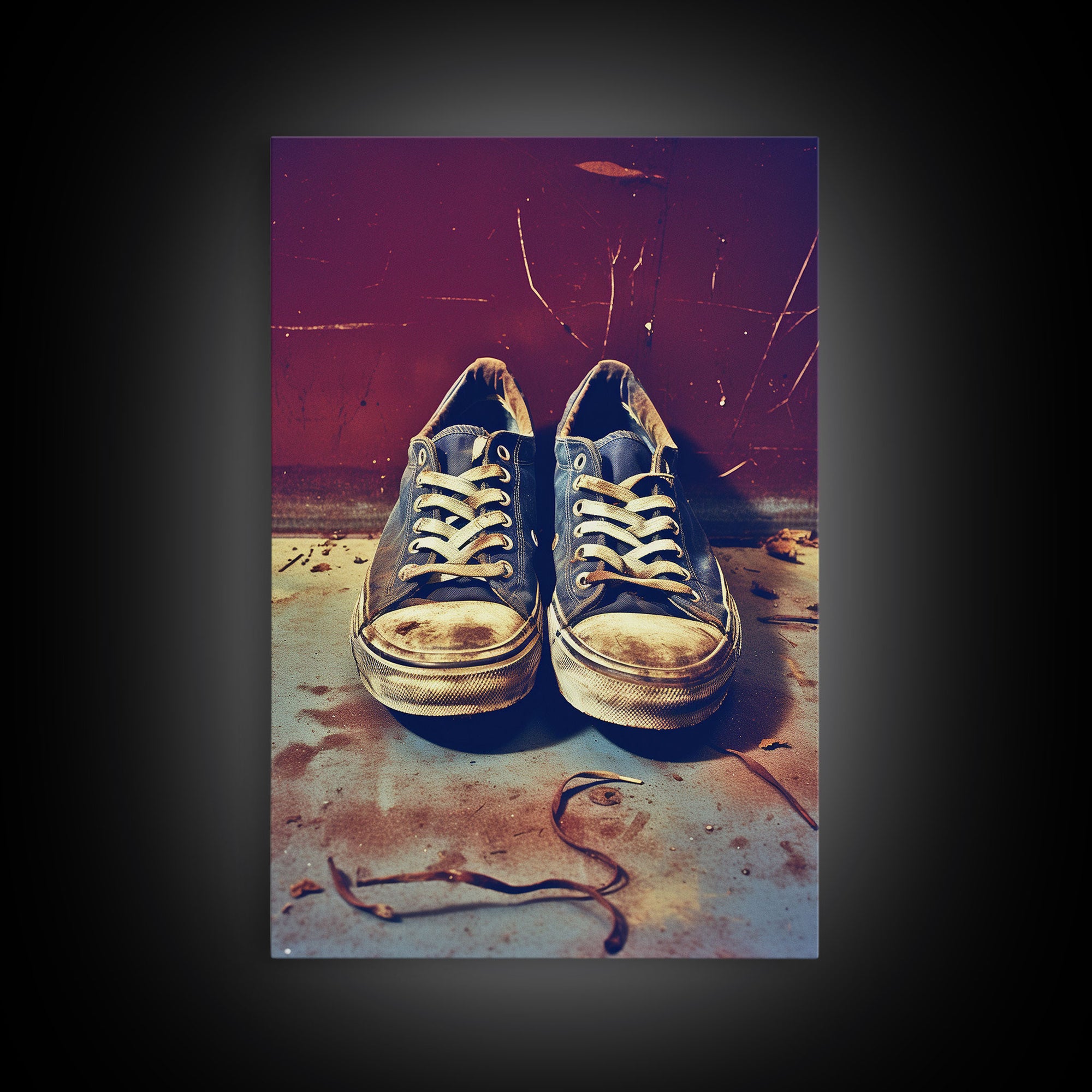 Sneaker Art, Shoe Wall Art, Sneaker Head, Canvas Print, Wall Hanging, Portrait Art, Fashion Wall Art, Gift For Her, Home Wall Decor