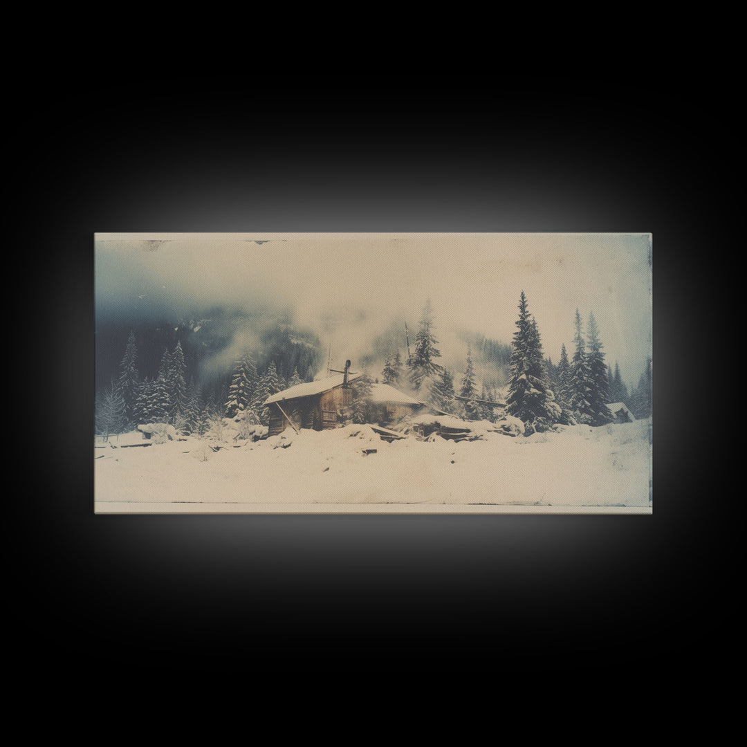 Snowed In - Framed Canvas Print - Winter Decor - Winter Art - Holiday Decor - Farmhouse Decor - Farmhouse Rustic Art - Winter Centerpiece
