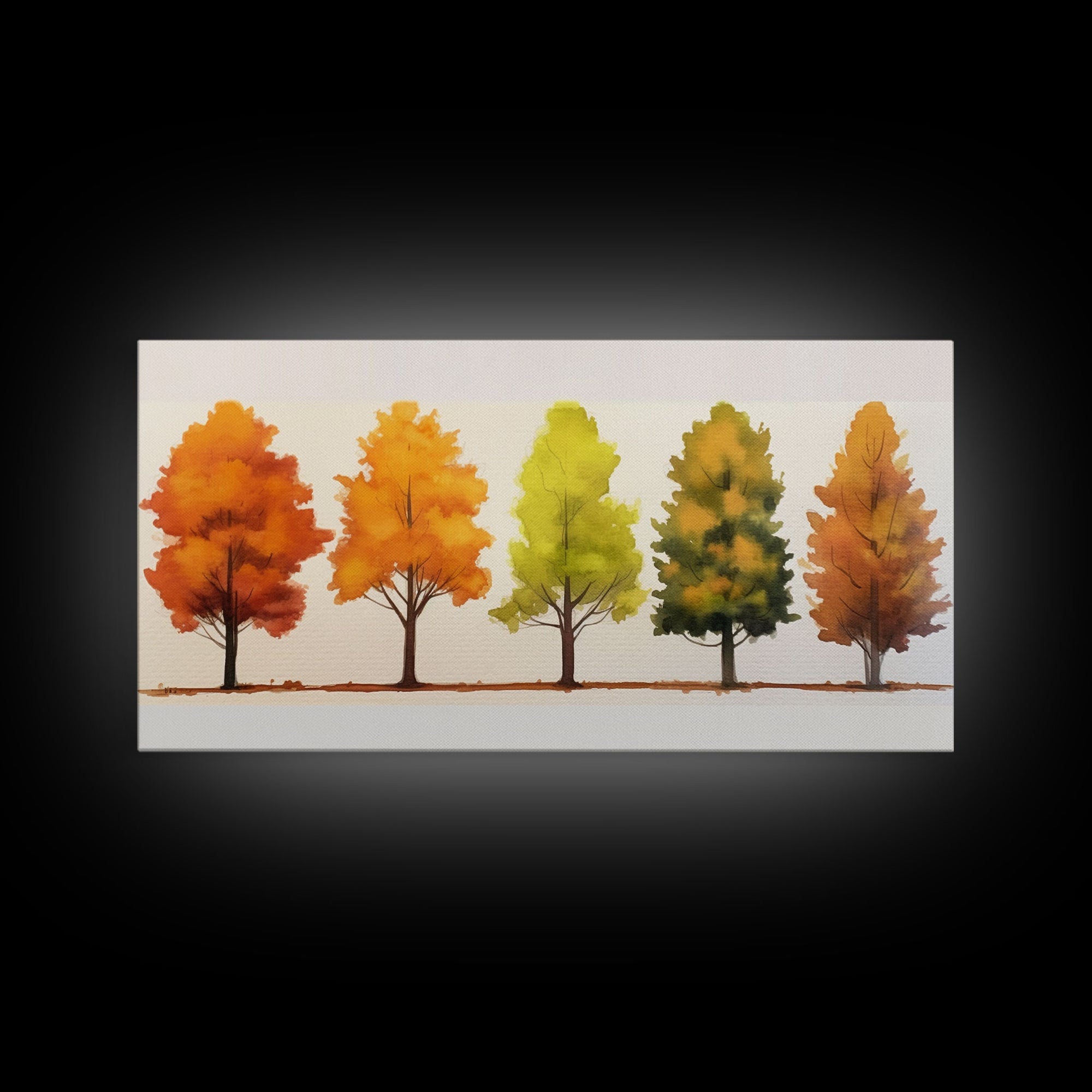 Fall Leaves Color Change Sign / Framed Canvas Print / Rustic Home Decor / Fall Decor / Autumn Thanksgiving Wall Art / Fall Centerpiece