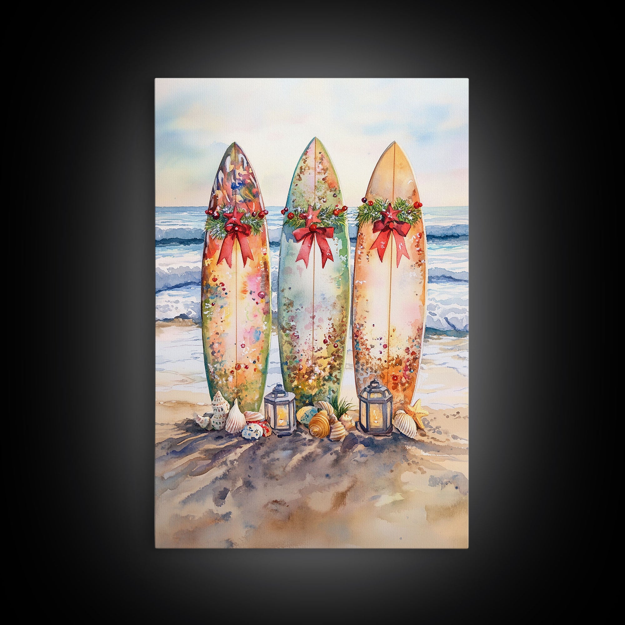Sailboats With Autumn Reflections Framed Canvas Print Fall Nautical Wall Art Coastal Decor Best Gift Idea Seasonal Holiday Wall Art