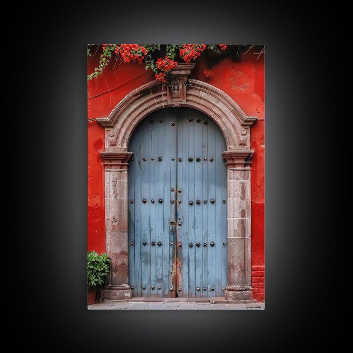 Change1 Indian Wall Art, Colorful Indian Doors, Framed Canvas Print, Painting Print, Traditional Hindu Architecture, Ready To Hang