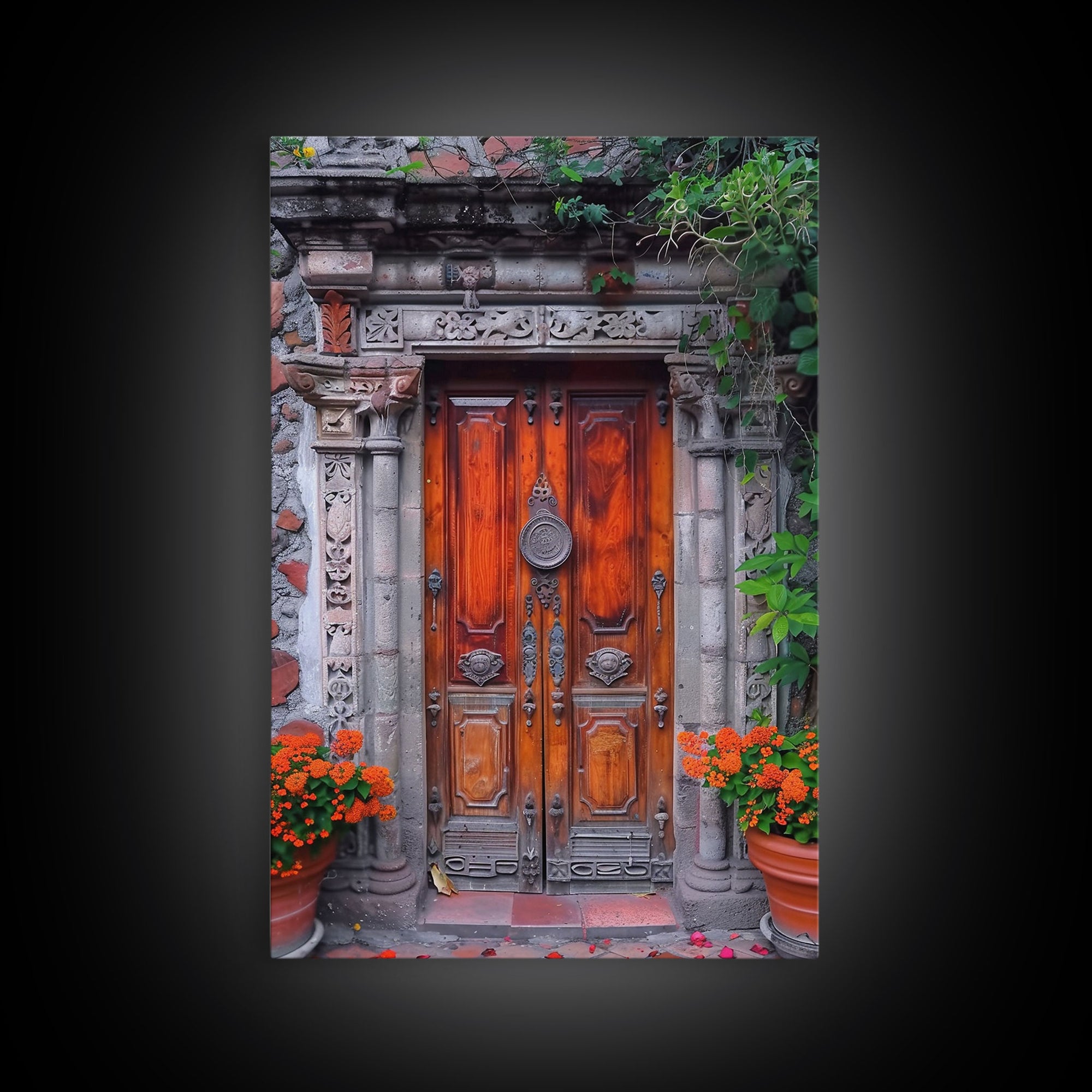 Change345 Colorful Indian Architecture Canvas Print, Traditional Art if India, Photography Print, Indian Wall Art, Living Room Decor