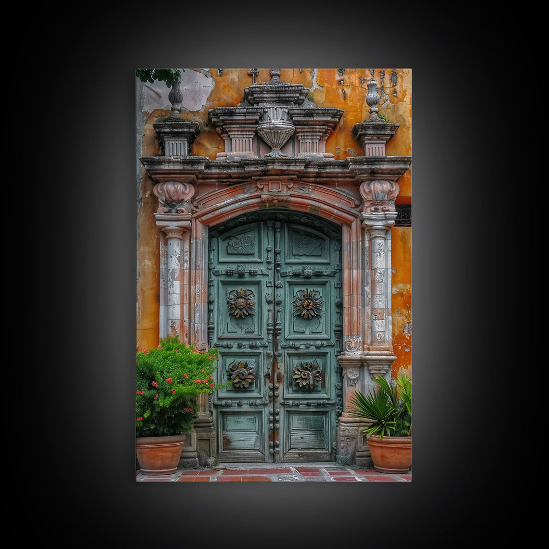 Change34 Colorful Indian Architecture Canvas Print, Traditional Art if India, Photography Print, Indian Wall Art, Living Room Decor