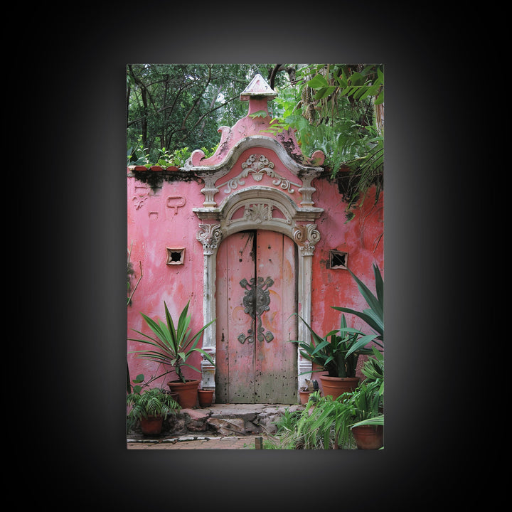 Change675 Architecture Print, 19th Century Architecture Photography, Mexico City Wall Art, Wood Framed Canvas Print