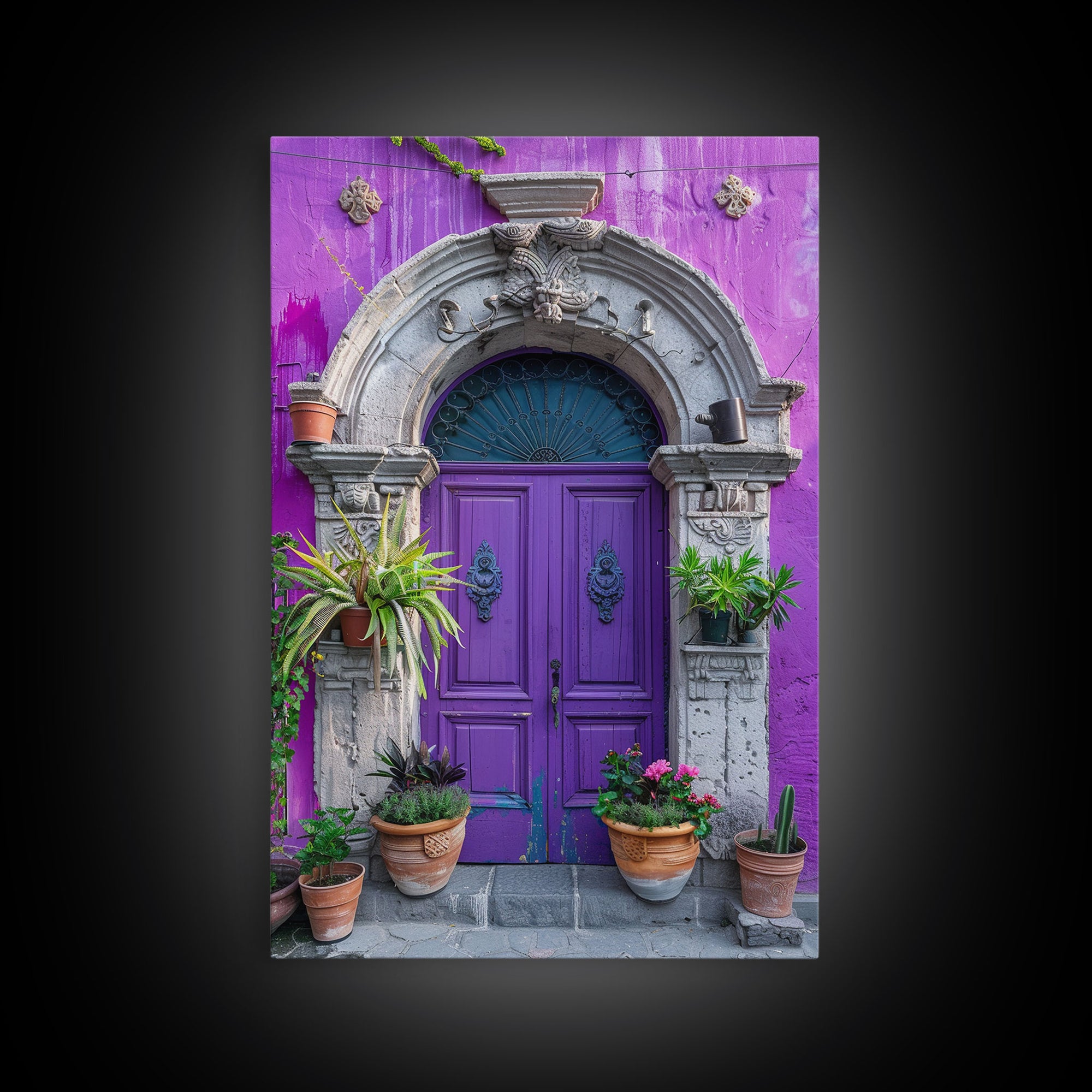 Change45 Architecture Print, 19th Century Architecture Photography, Mexico City Wall Art, Wood Framed Canvas Print