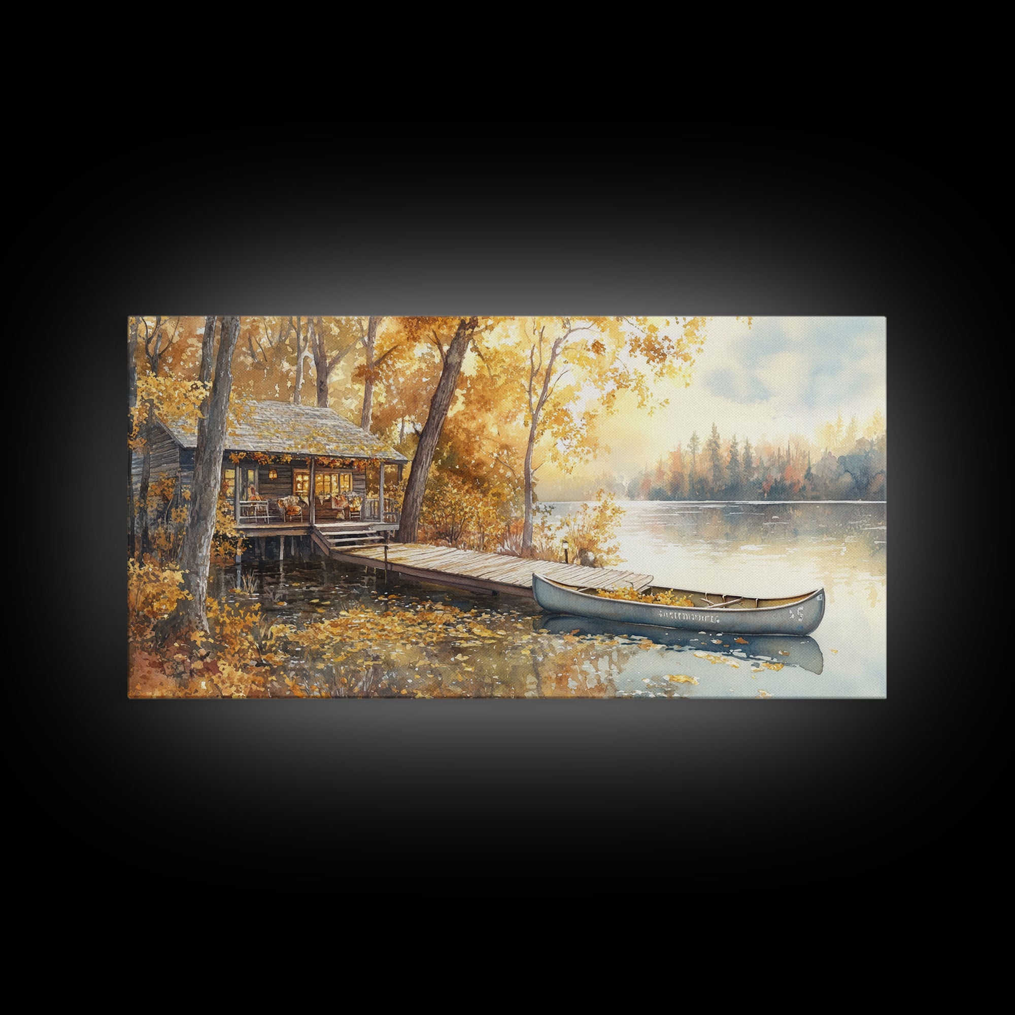 Cozy autumn farmhouse kitchen, fall harvest art, vintage fall wall decor, rustic kitchen wall print, country home decor, framed canvas print