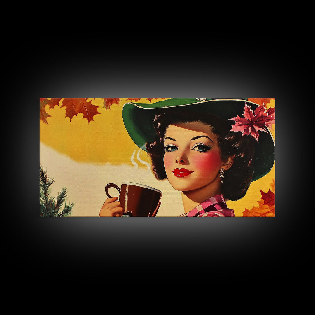 Lakeside Winter Landscape Framed Canvas Print with Snow and Pine Trees, Beautiful Winter Art for a Calm and Peaceful Atmosphere