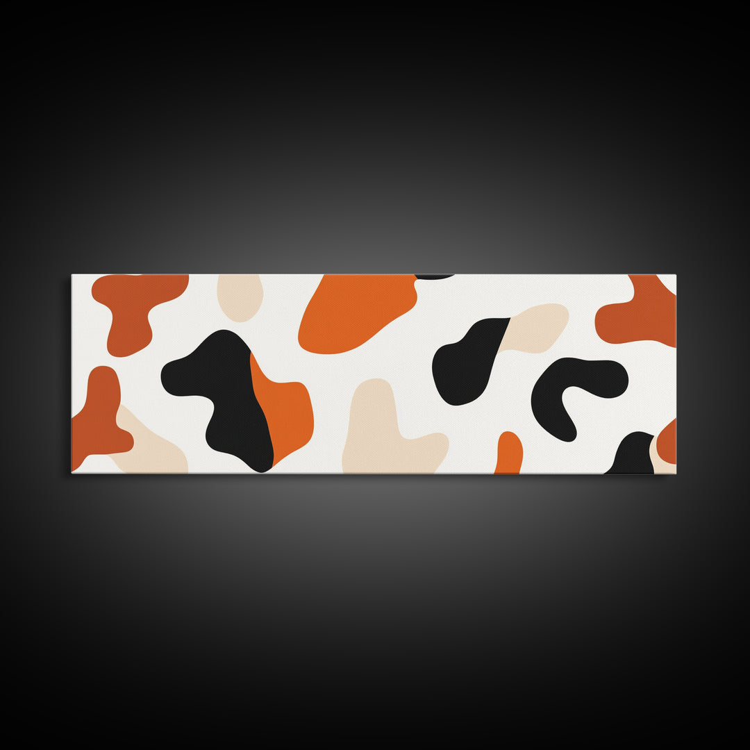 Abstract Cheetah Print Art, Animal Print Wall Art, Canvas Print, Extra Wide Oversized Abova Sofa Wall Art